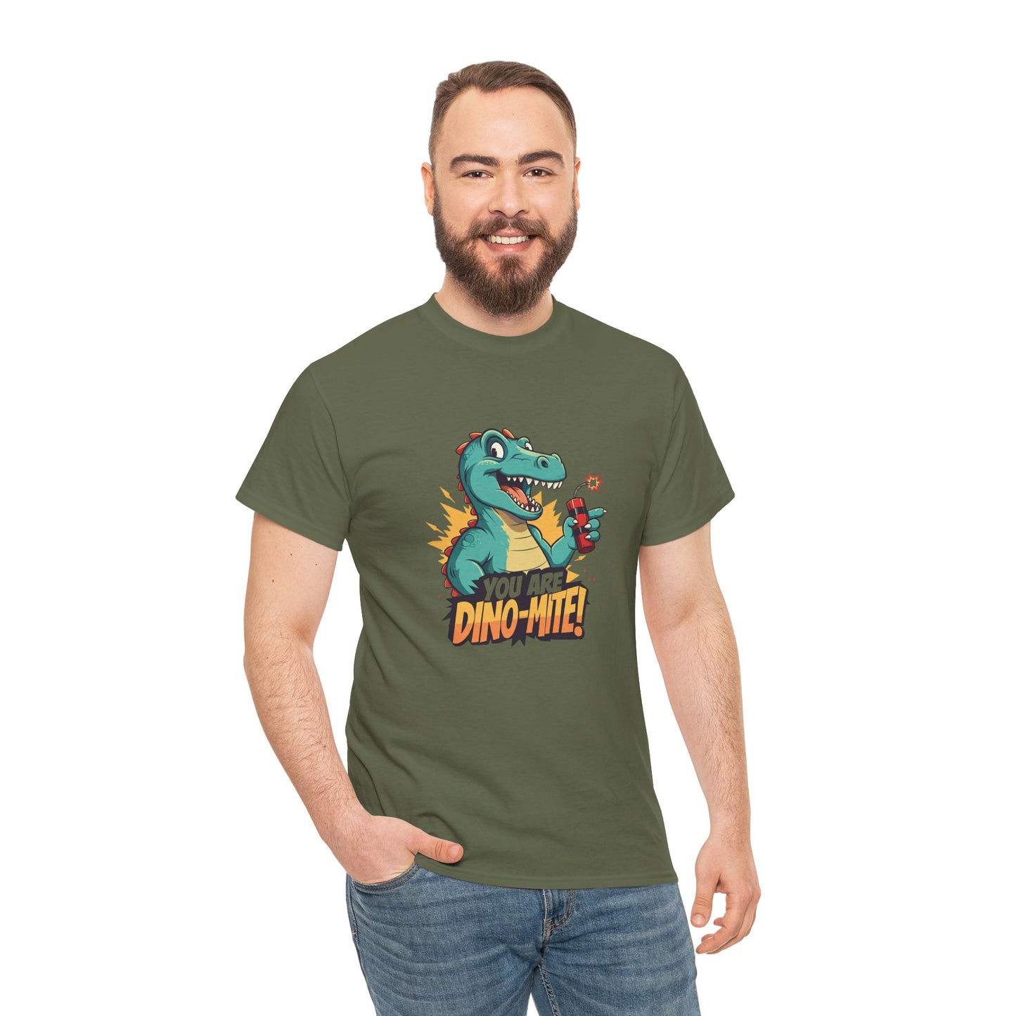 You Are Dino-Mite T-Shirt – Funny Dinosaur Graphic Tee | Cute T-Rex Shirt for Kids & Adults | Unisex Dino Lover Gift | Explosion Design