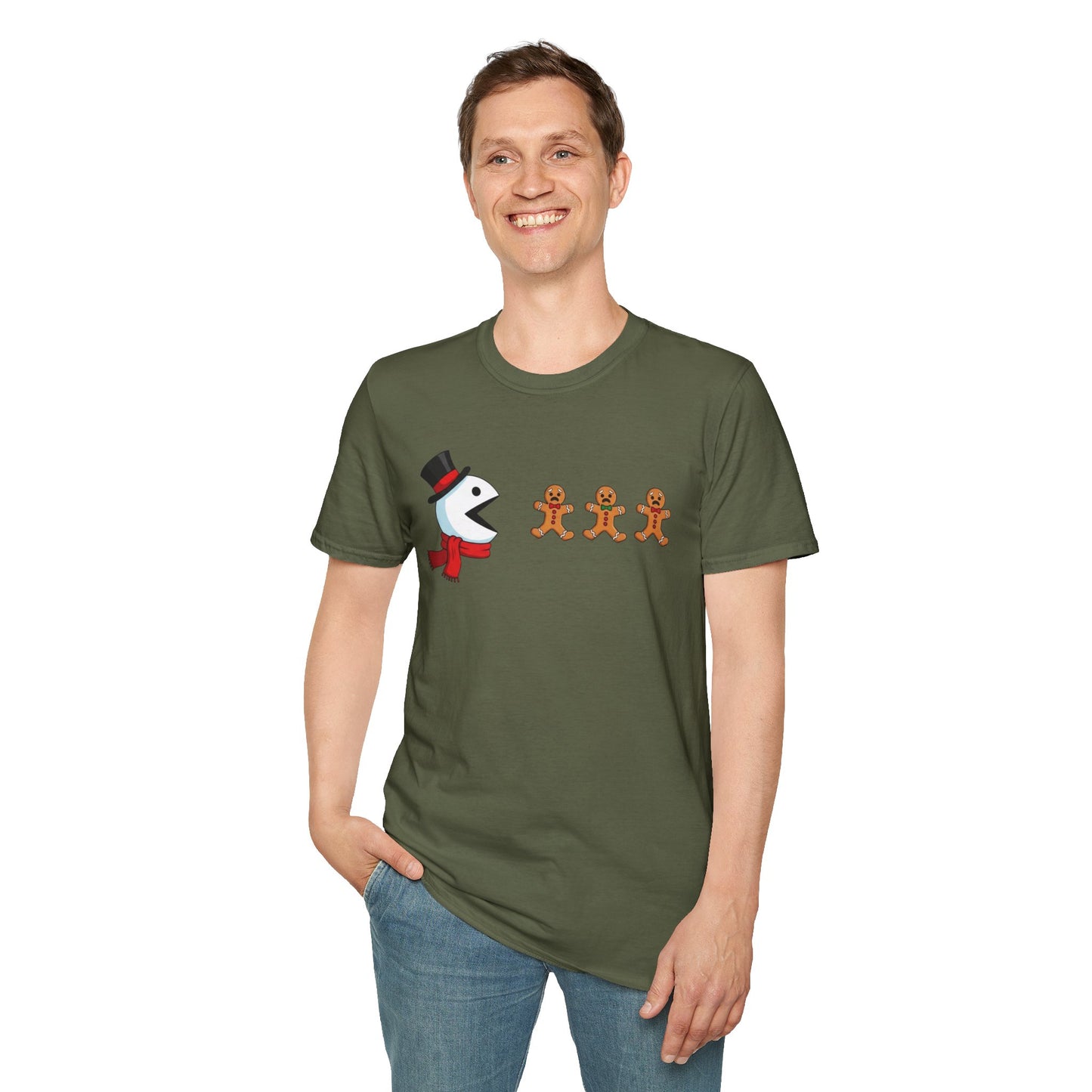 Funny Snowman And Gingerbread T-Shirt, Cute Christmas Tee, Holiday Humor Shirt, Festive Graphic Tee For Men And Women, Winter Gift Idea