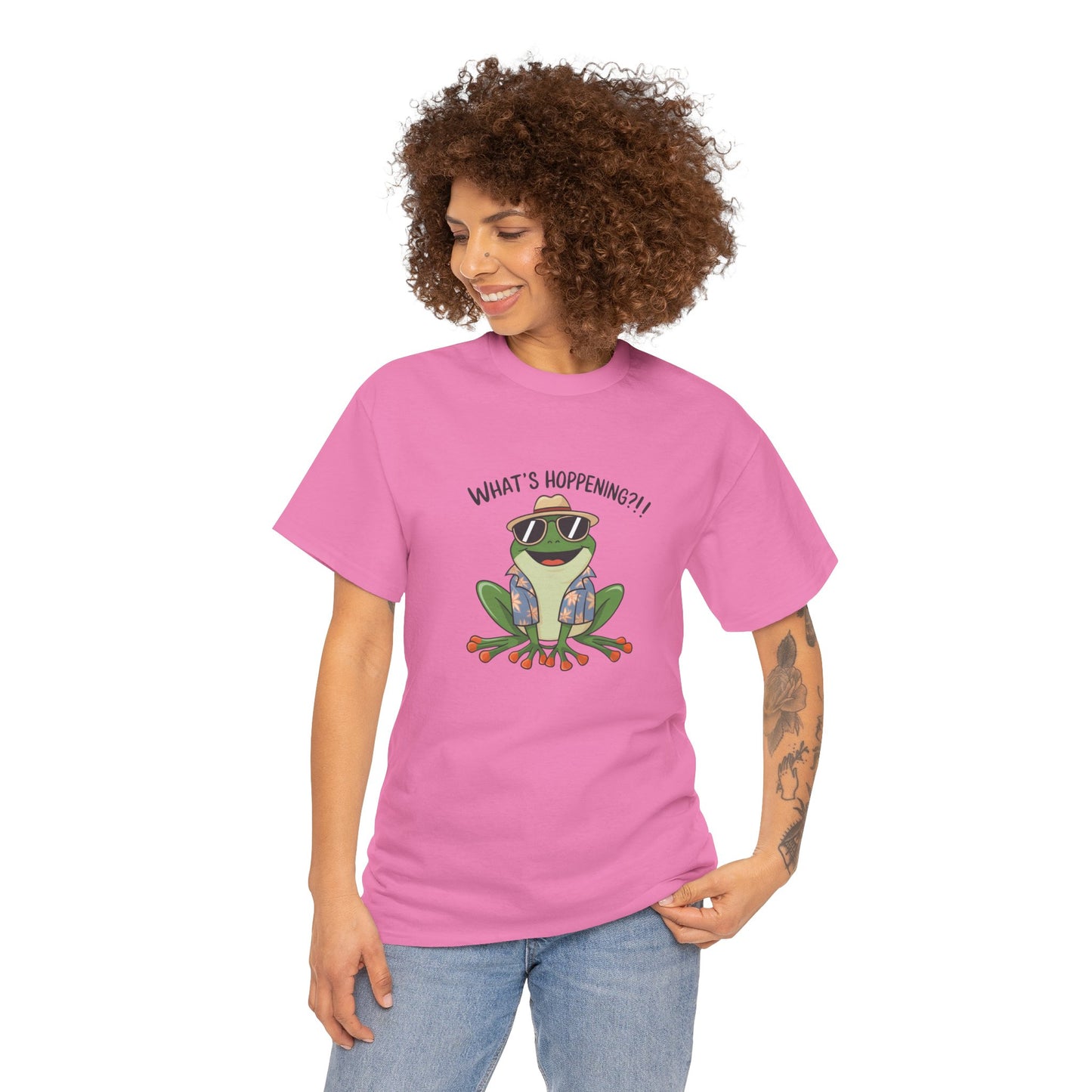 Funny Frog Shirt | What’s Hoppening T-Shirt | Cool Frog Graphic Tee | Amphibian Dad Joke Shirt | Cottagecore Animal Lover Gift