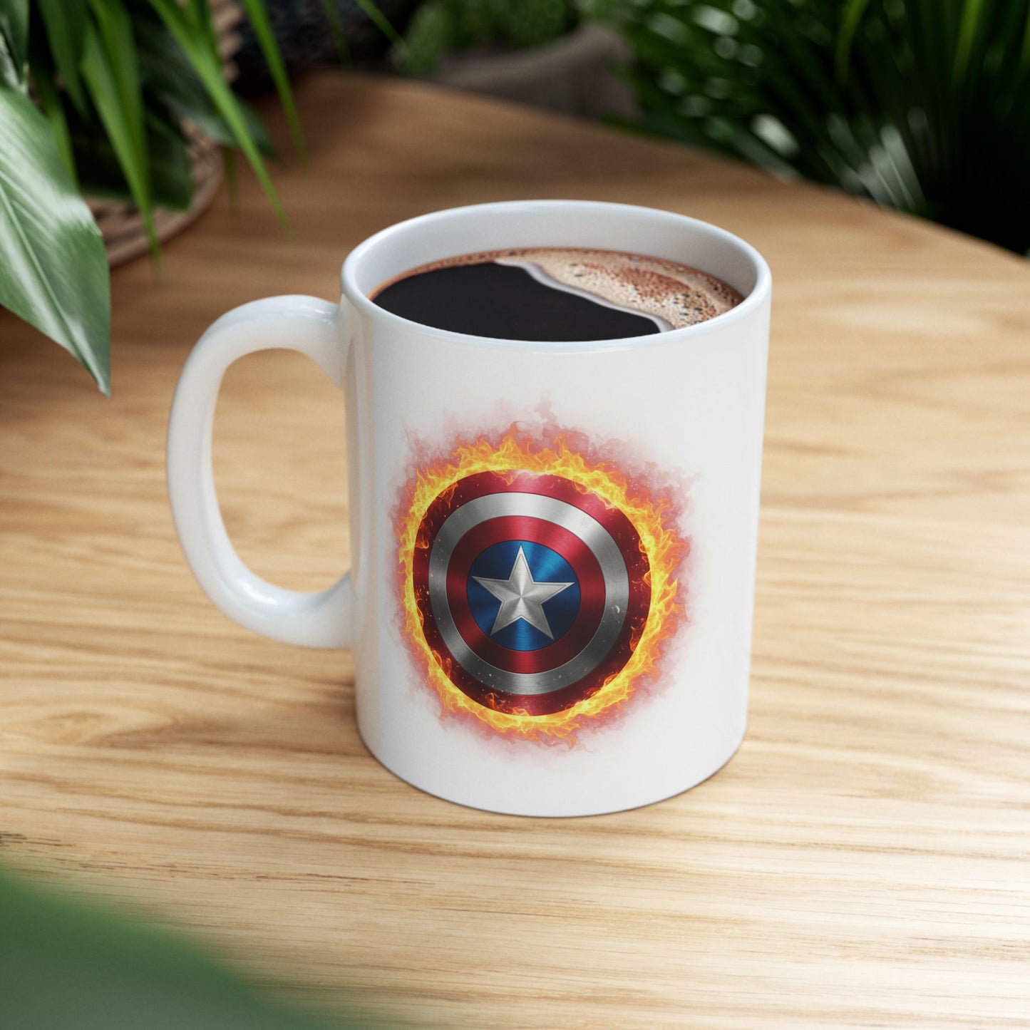 Captain America Shield Flame Mug