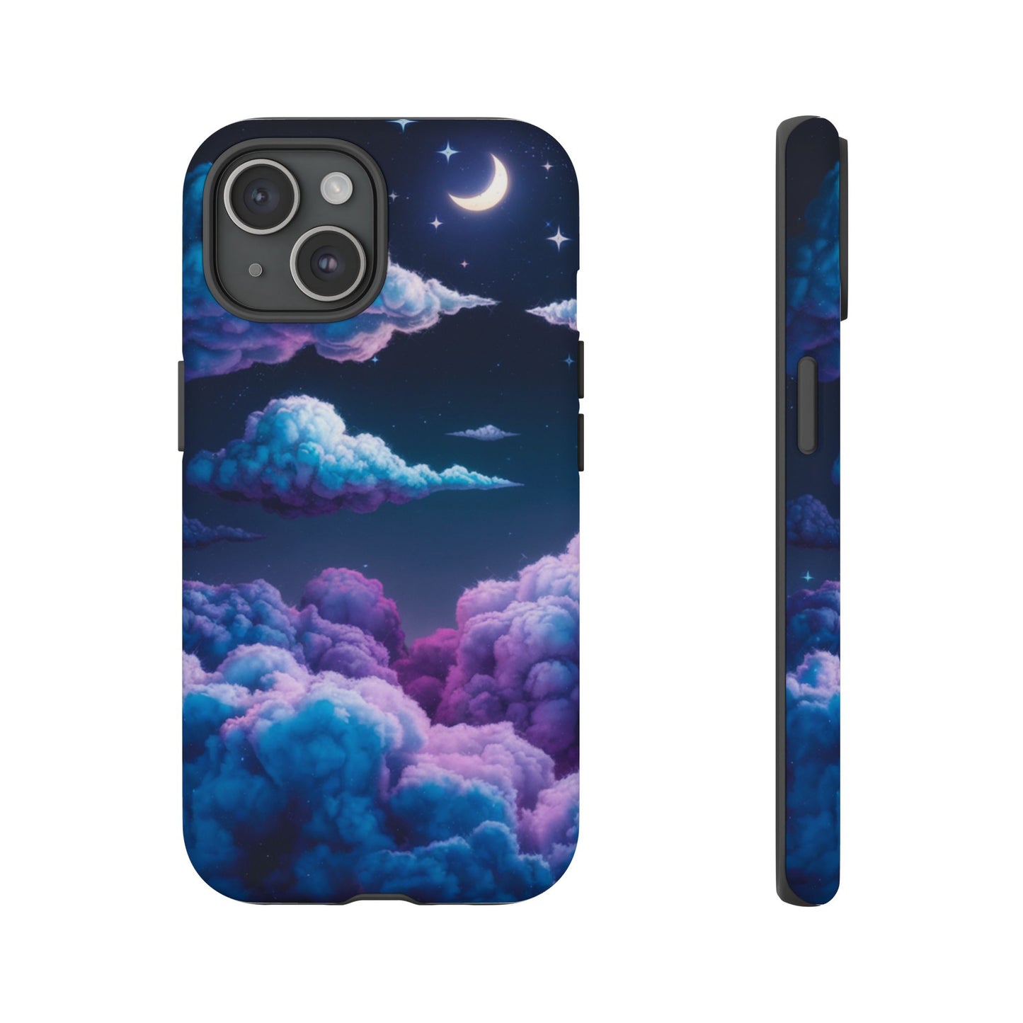 Dreamy Clouds & Moon Tough iPhone Case
