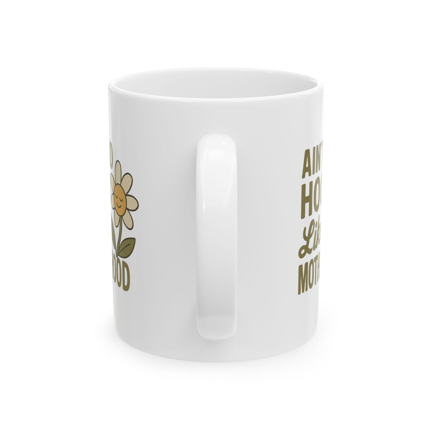 Funny Mom Mug – “Ain’t No Hood Like Motherhood” Coffee Cup | Cute Mother’s Day Gift, Baby Shower Present, New Mom Appreciation Mug