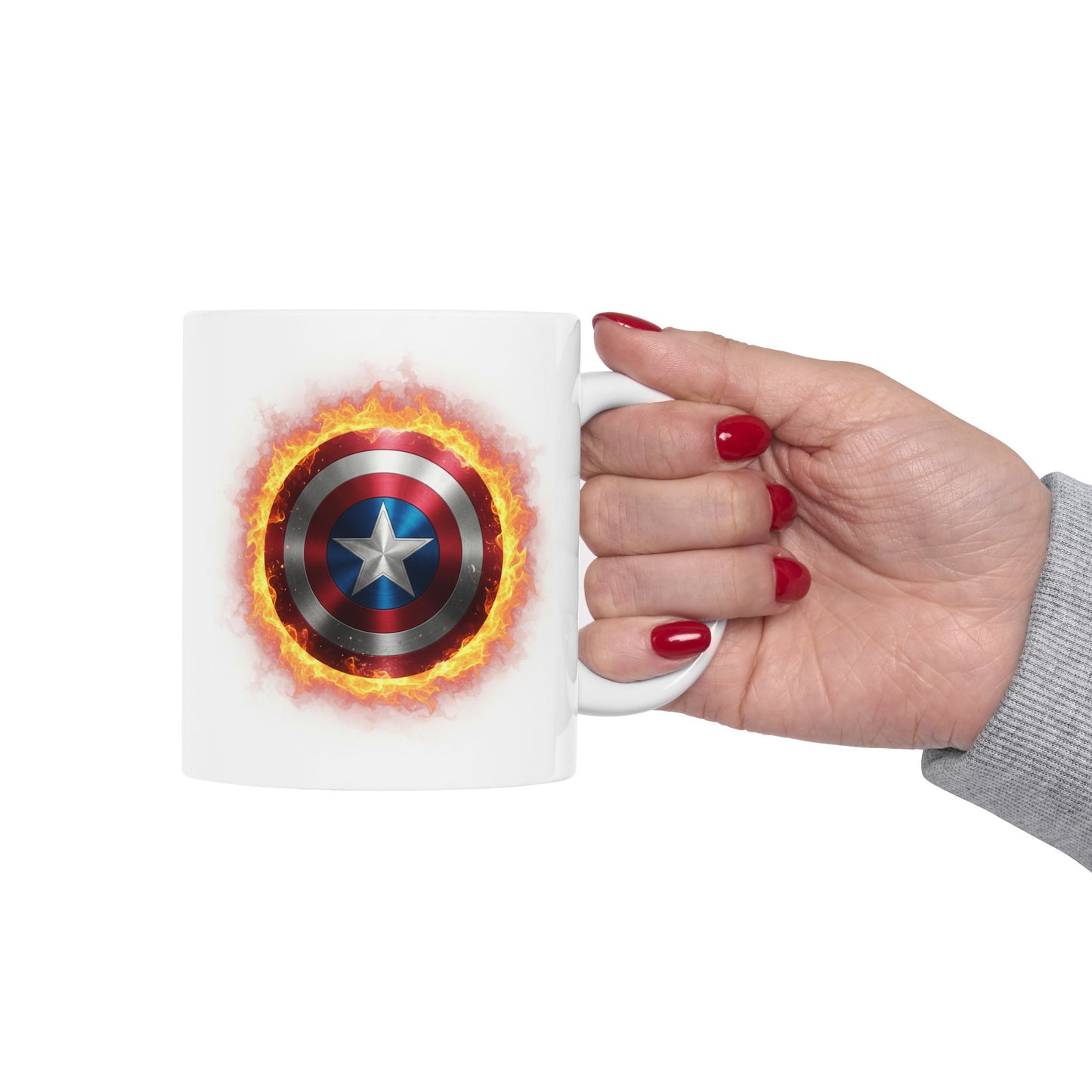 Captain America Shield Flame Mug