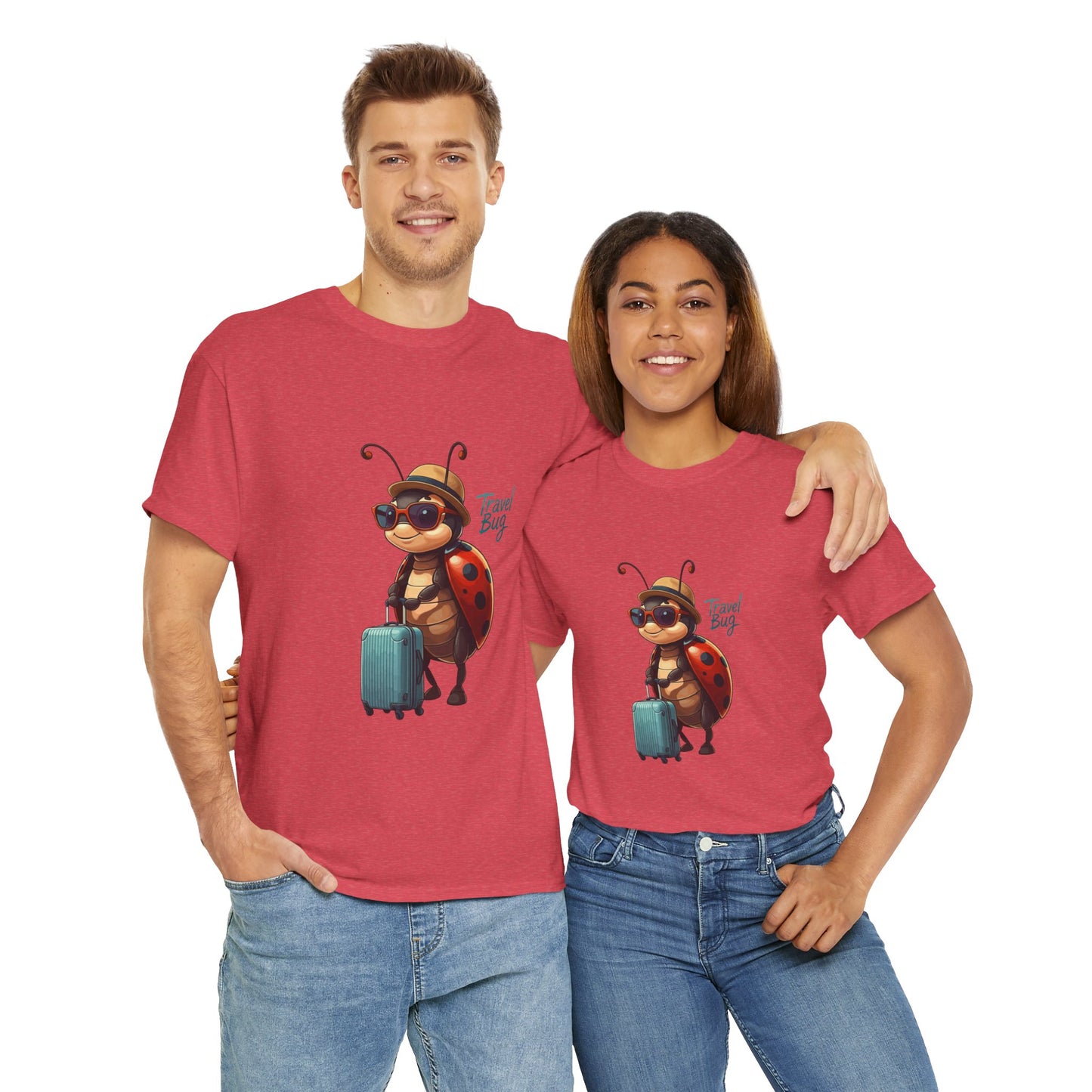 Travel Bug T-Shirt – Cute Ladybug Travel Tee | Funny Wanderlust Shirt for Travel Lovers | Unisex Graphic Tee Gift for Adventurers