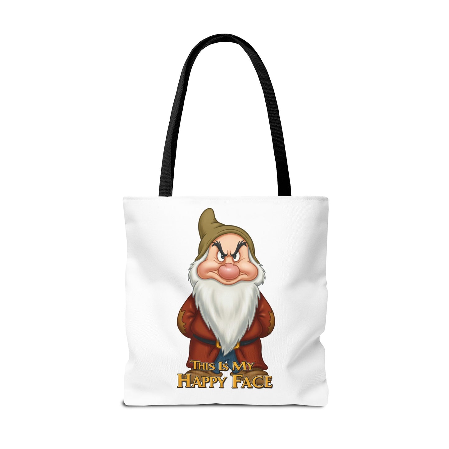Grumpy Dwarf Tote Bag - "This Is My Happy Face"