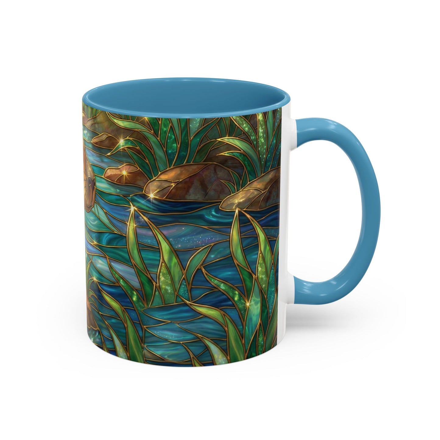 Capybara Coffee Mug, Stained Glass Capybara Mug, Cute Animal Art Mug, Nature Lover Gift, Unique Ceramic Coffee Cup, 11oz 15oz Wildlife Mug
