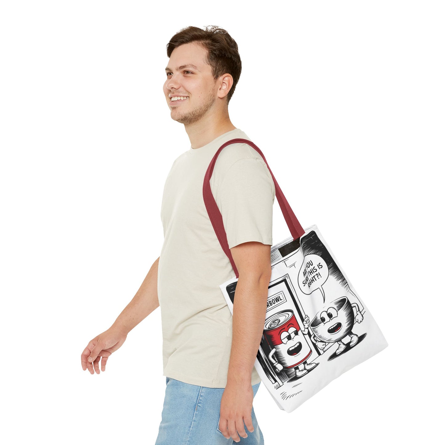 Tote Bag - Comic Superbowl Soup Design