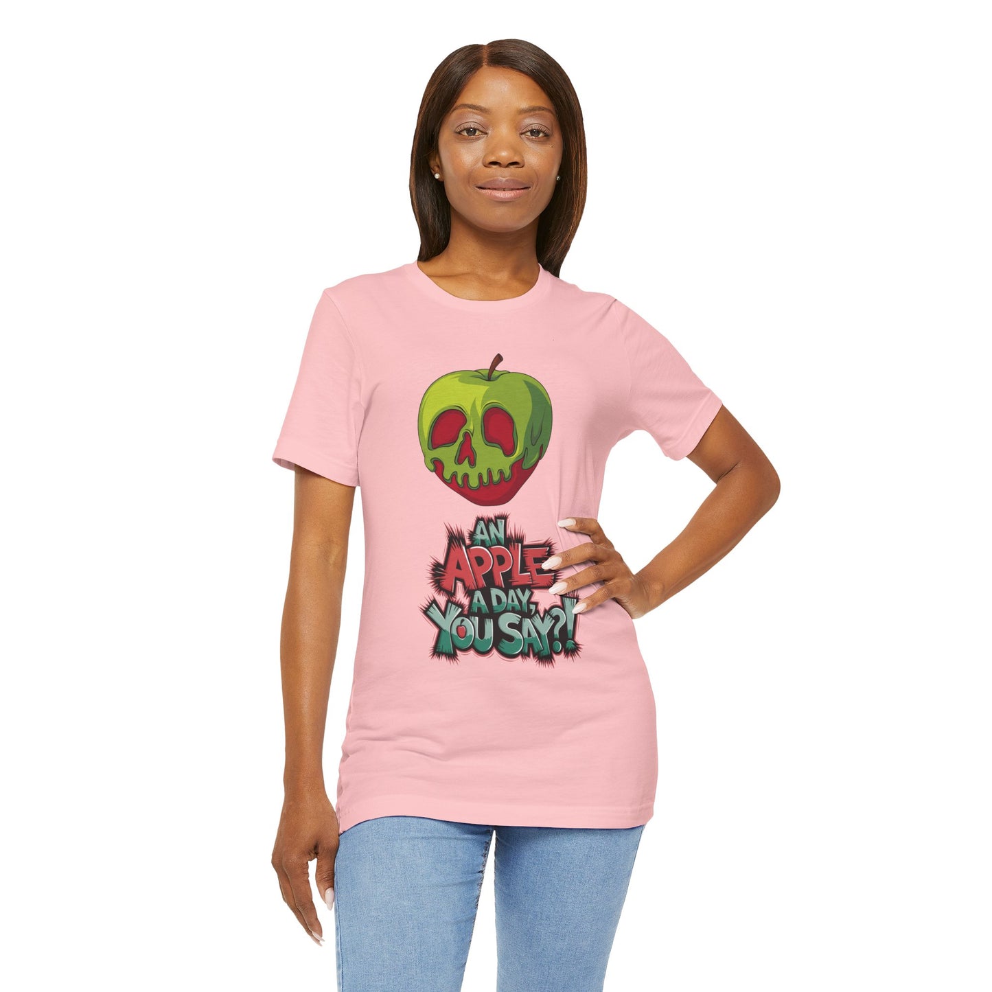 Funny Apple Skull Shirt – An Apple A Day You Say? – Grunge Fruit Tee – Y2K Nostalgia T‑Shirt – Gift for Fruit Lovers