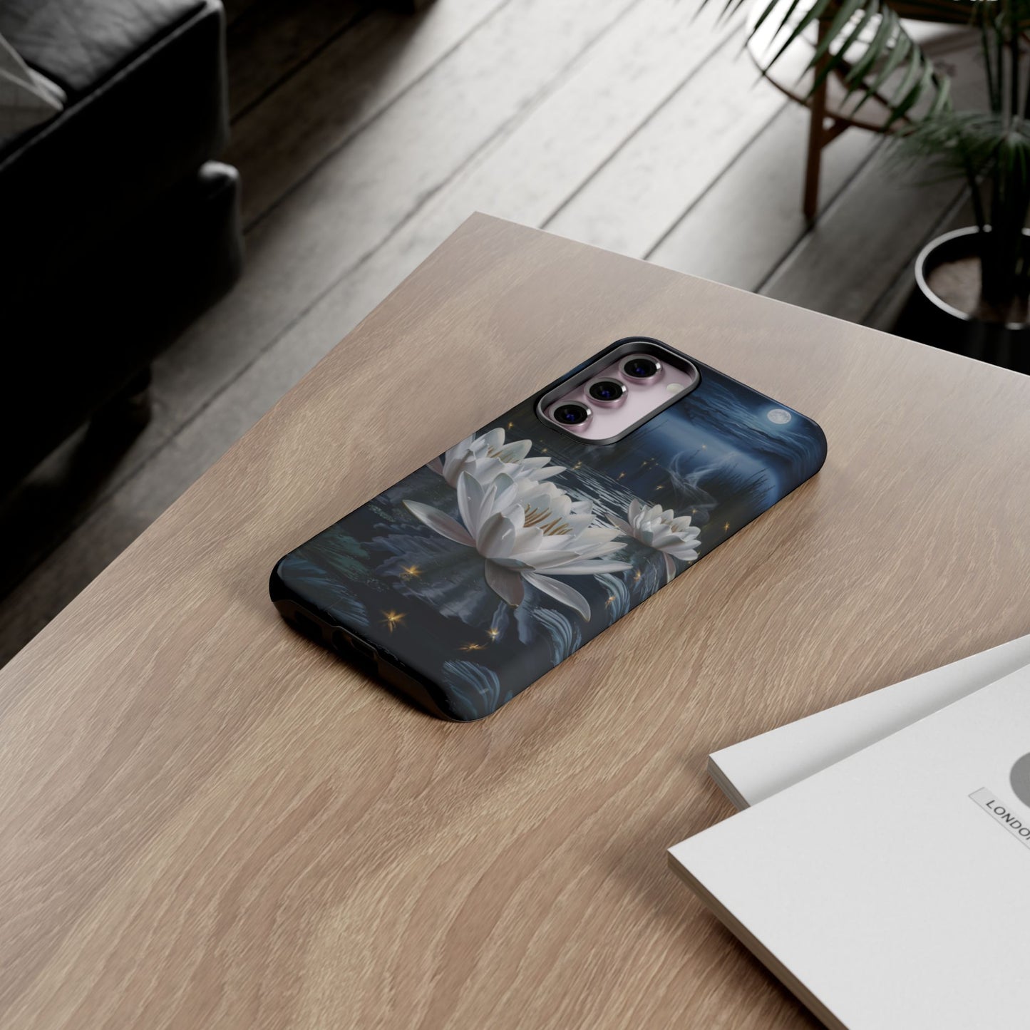 Samsung Galaxy Tough Case - Water Lillies Moonlit Sky Phone Cover
