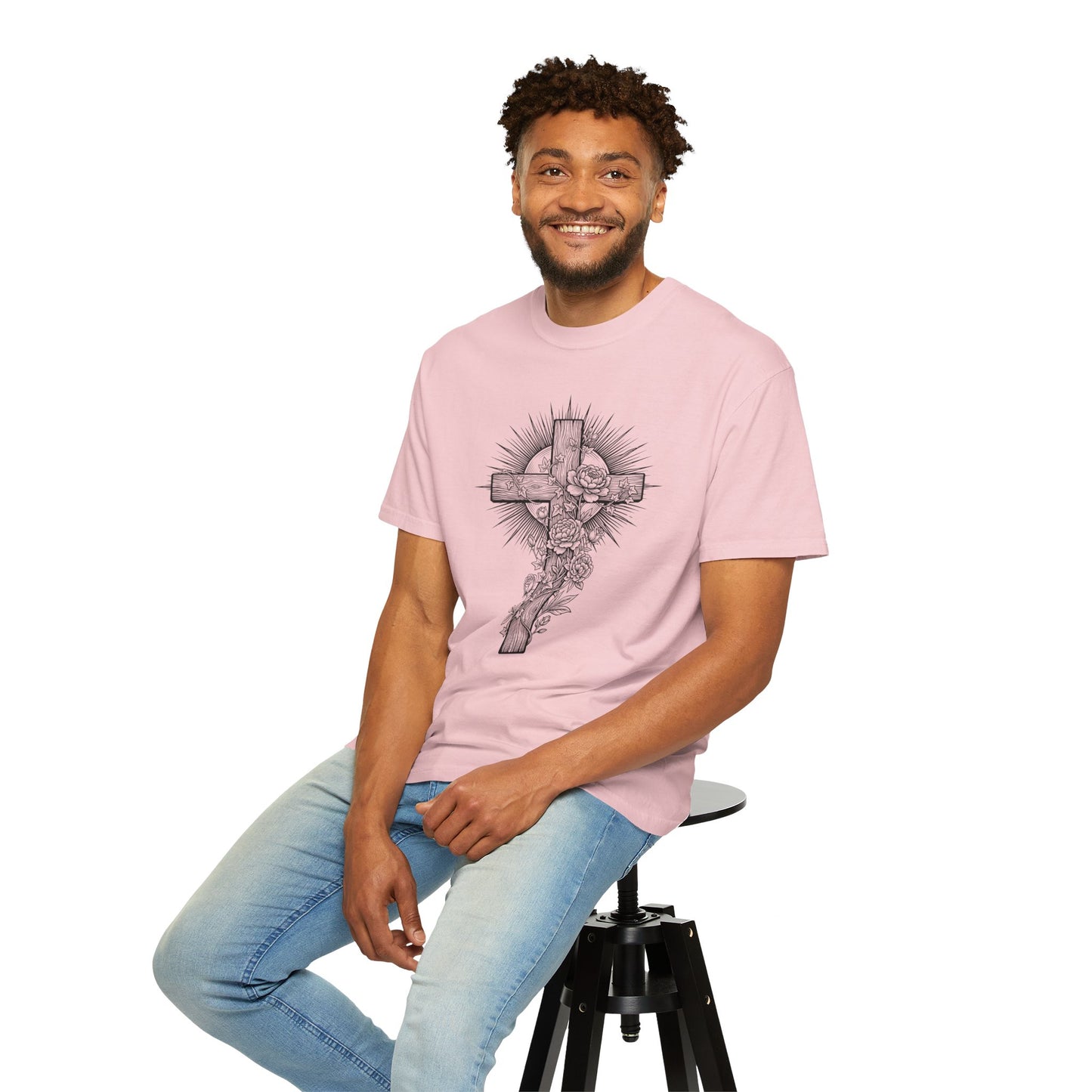 Christian Floral Cross Shirt, Boho Faith T-Shirt, Religious Botanical Tee, Wildflower Jesus Shirt, Easter Apparel, Christian Gifts