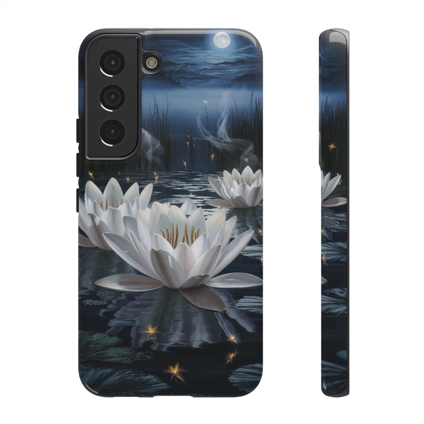 Samsung Galaxy Tough Case - Water Lillies Moonlit Sky Phone Cover