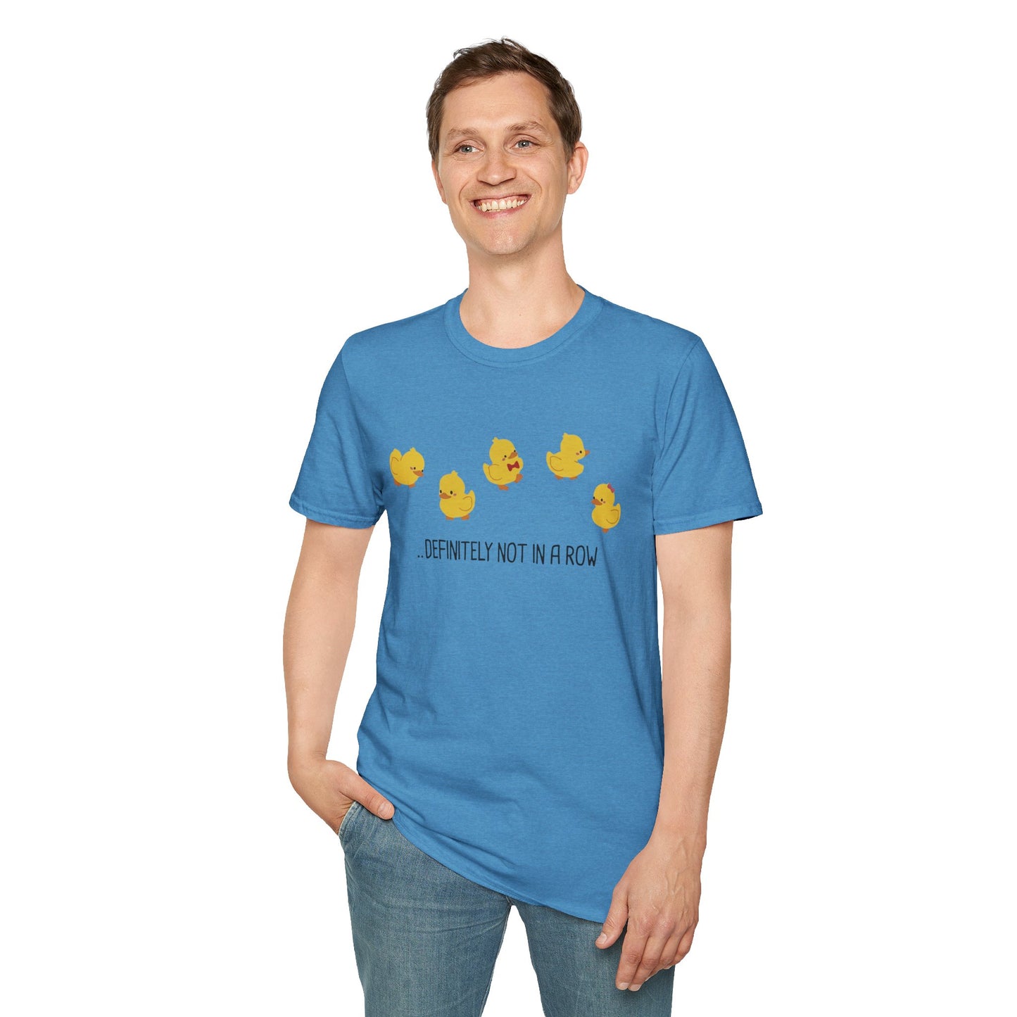 Funny “Definitely Not in a Row” Ducks Shirt, Cute Humor T-Shirt, Relatable Tee for Women & Men, Great Gift for Moms, Teachers, or Friends