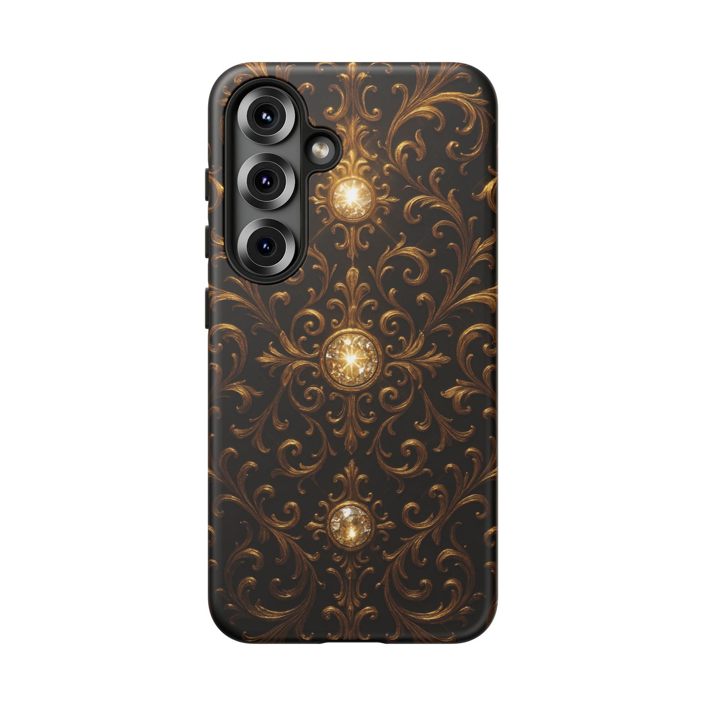 Luxury Baroque Samsung Case – Elegant Gold Ornate Floral Phone Cover for Galaxy