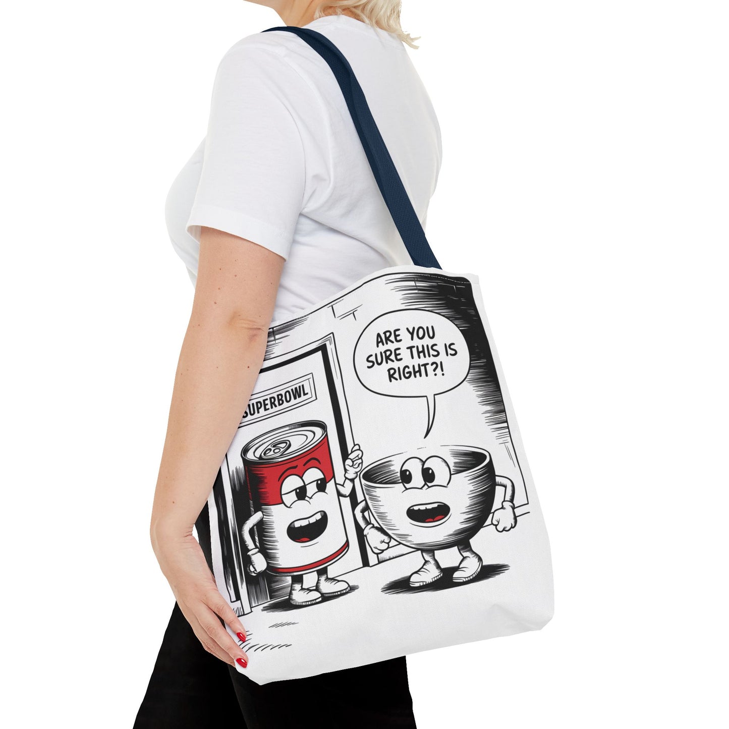 Tote Bag - Comic Superbowl Soup Design