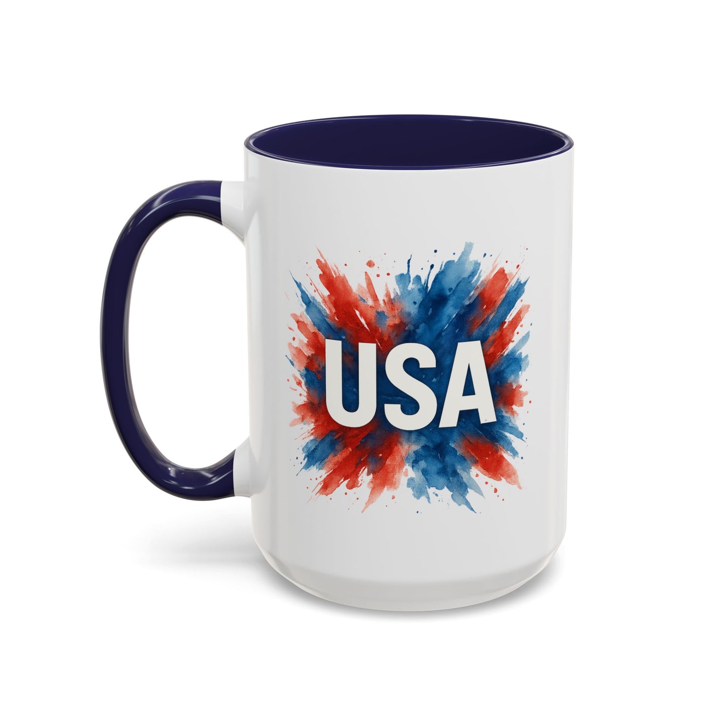 USA Patriotic Coffee Mug | 4th of July Gift | Red White Blue Mug | American Pride Cup | Independence Day Drinkware | USA Mug