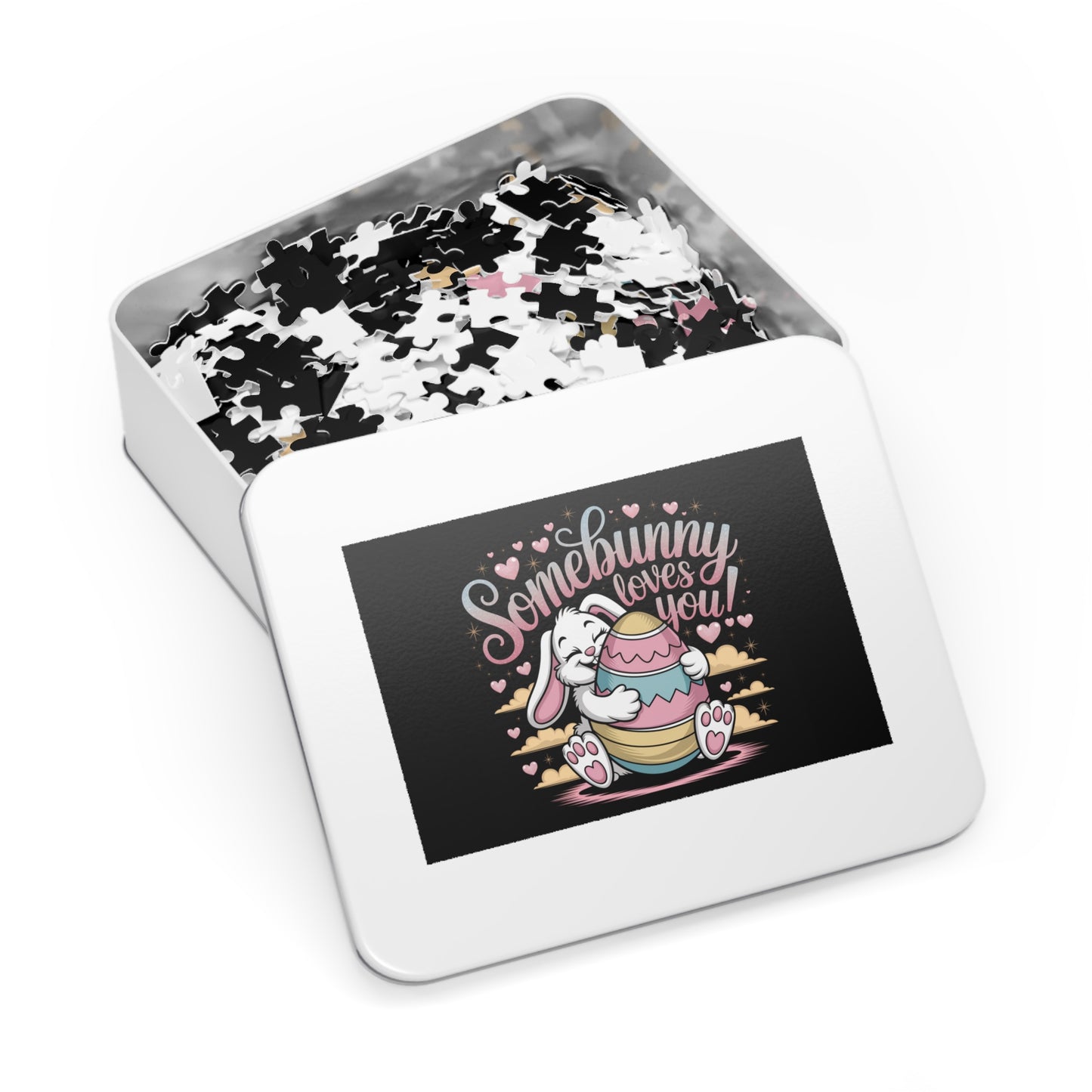 Jigsaw Puzzle Easter Bunny Somebunny Loves You Puzzle Easter Bunny Game Easter Puzzle