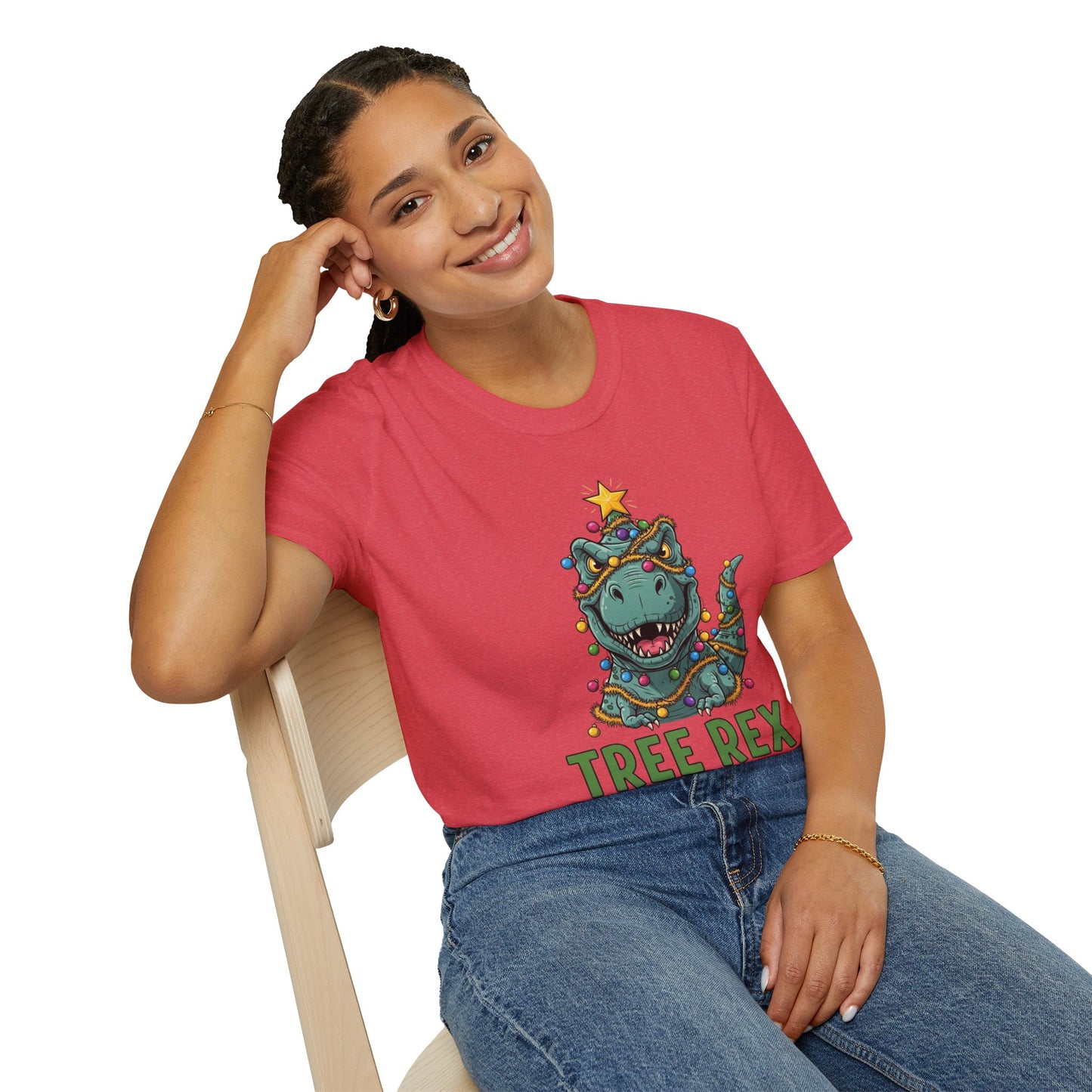 Tree Rex T-Shirt, Dinosaur Christmas Tee, Funny Holiday Dino Shirt, Tree Rex Dinosaur Xmas Graphic Tee, Cute Winter Gift Tee