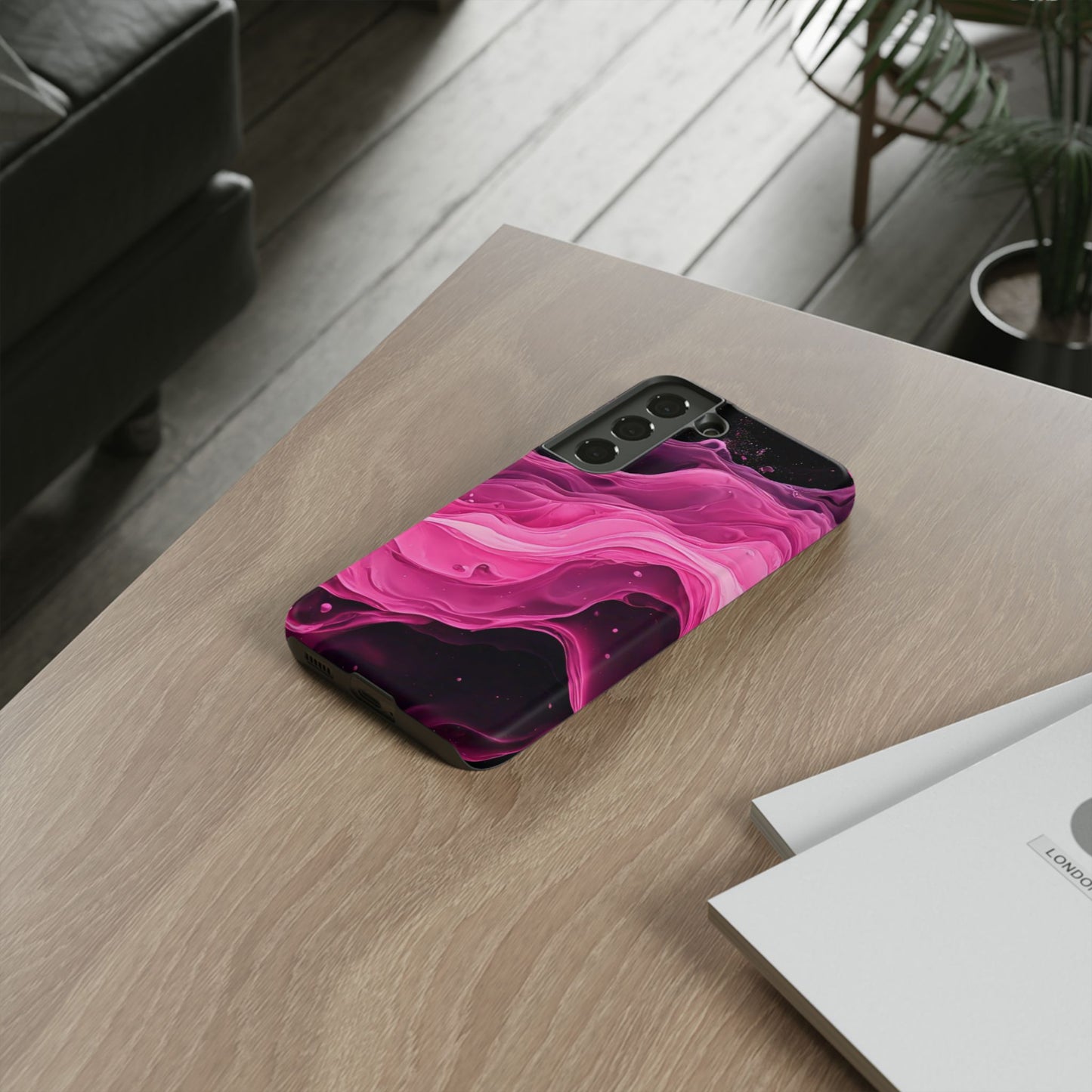 Samsung Galaxy Pink Paint Splash phone cover