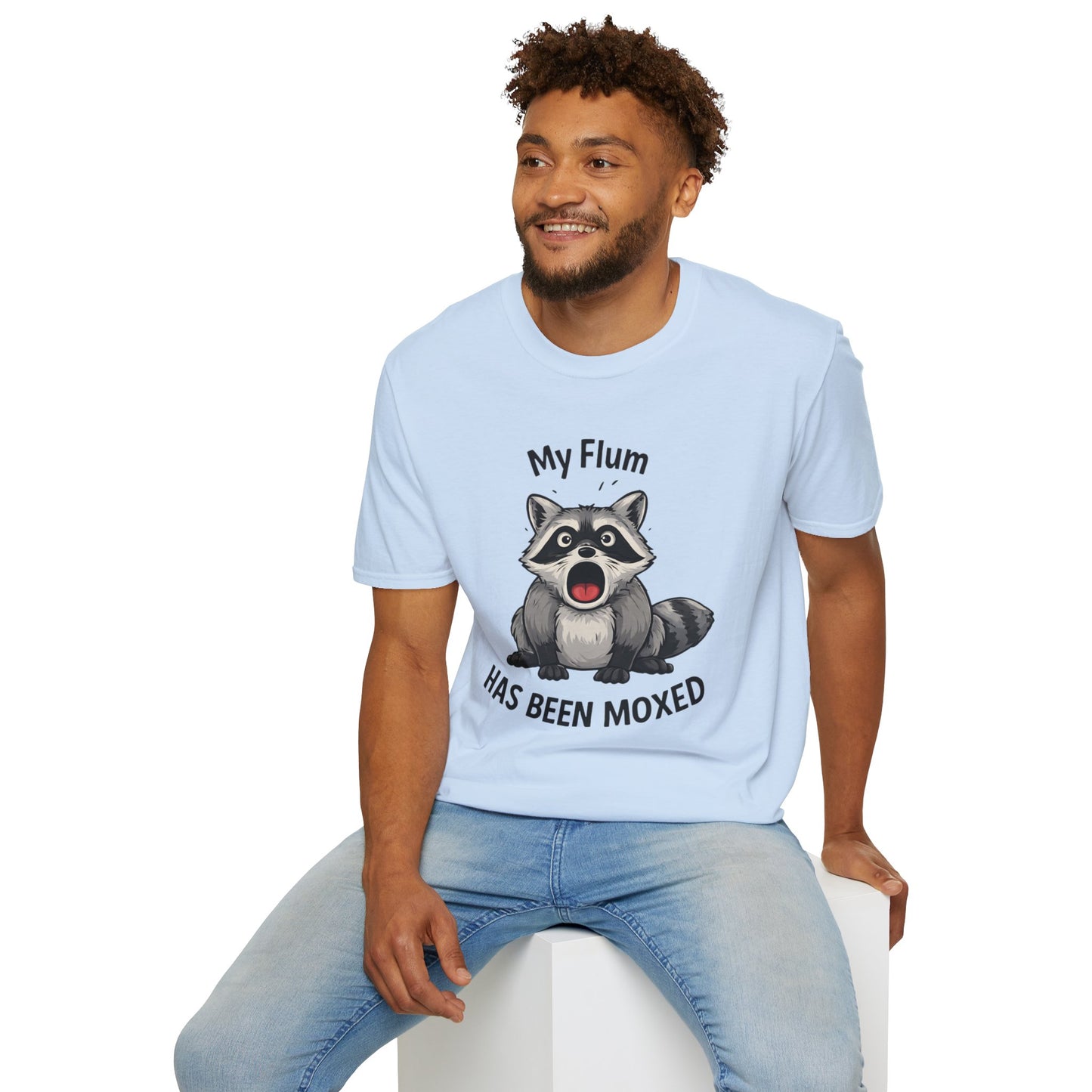 My Flum Has Been Moxed Shirt, Funny Raccoon T Shirt, Flummoxed Word Play Tee, Cute Shocked Raccoon Graphic Tee, Sarcastic Humor Shirt Gift