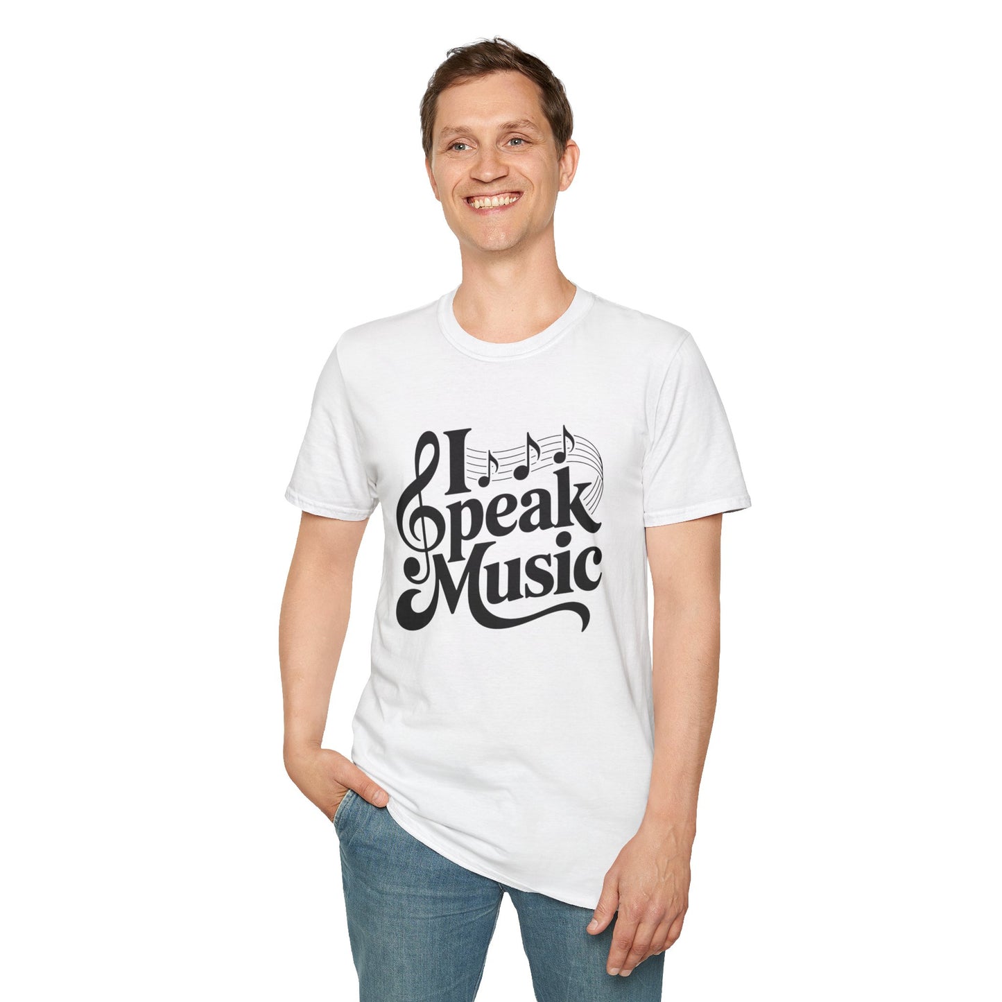 I Speak Music Shirt | Funny Music Lover T-Shirt | Gift for Musicians, Choir, Band Teachers & Music Students | Treble Clef Graphic Tee