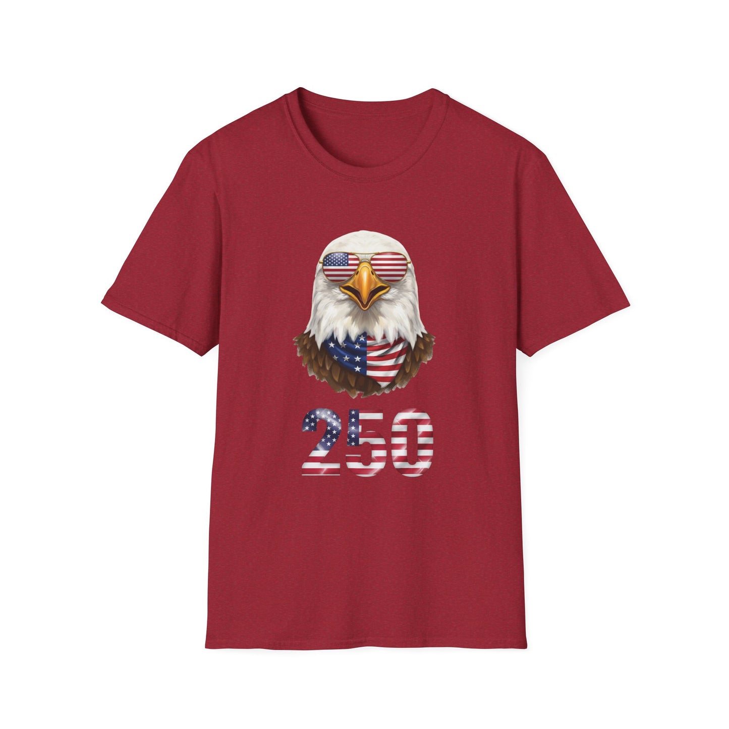 America 250 Eagle Shirt, Patriotic Bald Eagle Tee, USA Flag Sunglasses Shirt, 250th Anniversary Tee, 4th of July Shirt, American Pride Tee