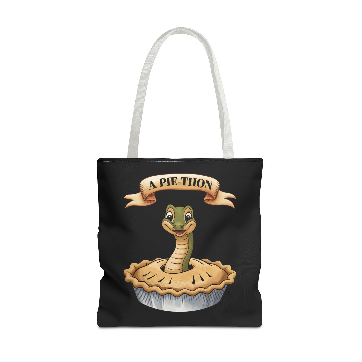 Funny Tote Bag with Snake Joke - Pie-Thon