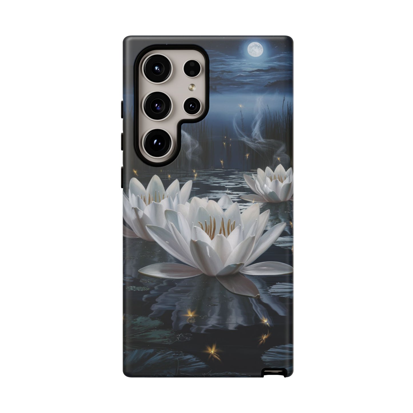 Samsung Galaxy Tough Case - Water Lillies Moonlit Sky Phone Cover