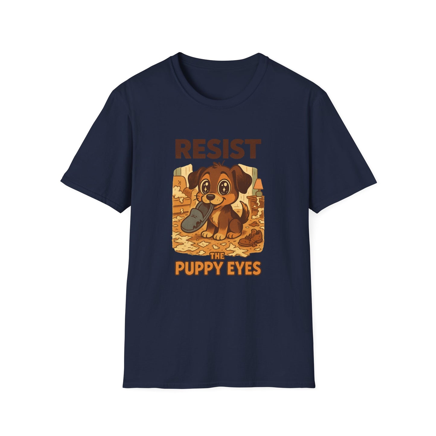 Resist the Puppy Eyes Dog Tee - Cute Puppy Eyes Graphic T-Shirt for Dog Lovers, Funny Pet Gift Shirt, Unisex Animal Lover Tee