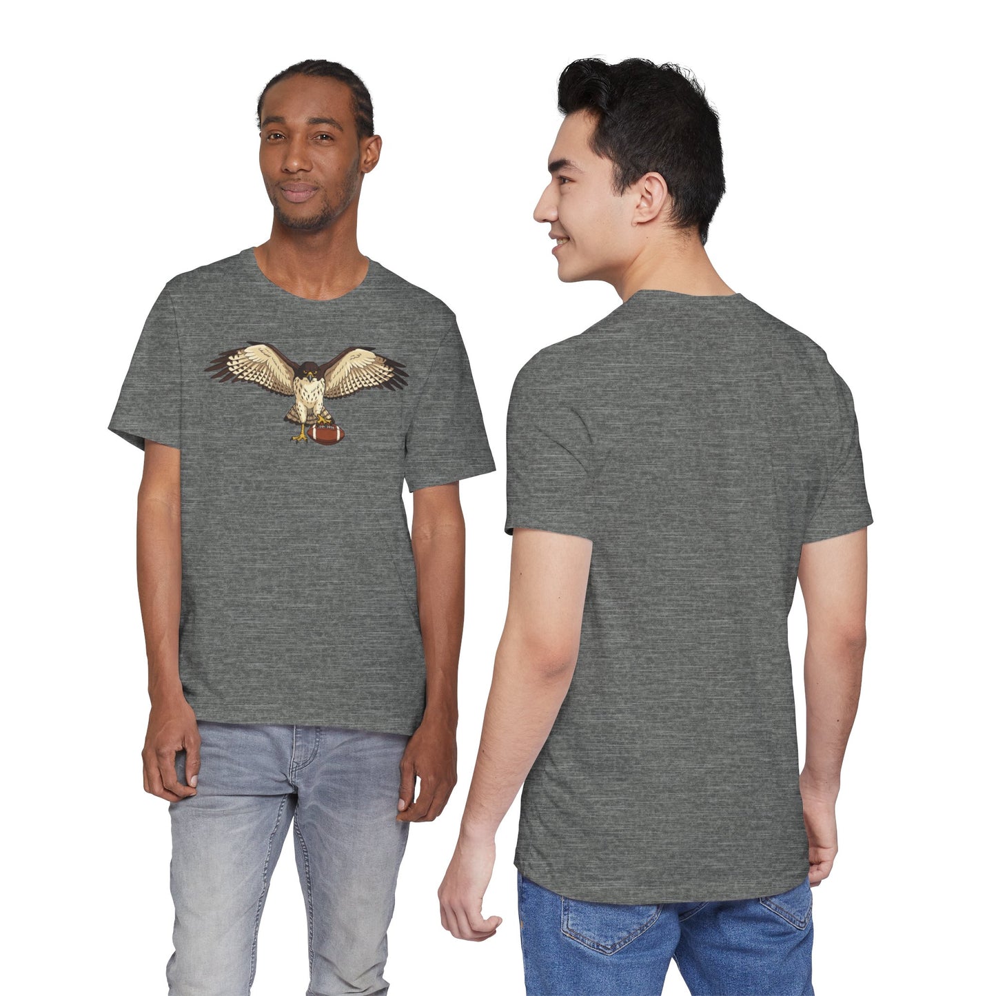 Hawk Football Shirt, Hawk Holding Football T Shirt, Football Mascot Tee, Bird Of Prey Shirt, Sports Fan Gift, Game Day Hawk Tee