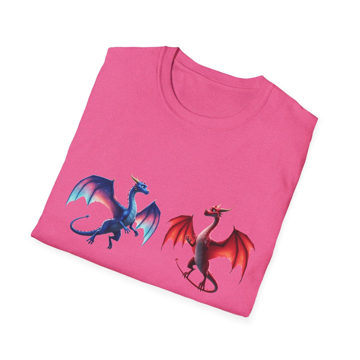 Dragon Duel Fantasy T-Shirt | Fire & Ice Dragon Graphic Tee | Unisex Gamer Shirt | DnD Gift | Cool Mythical Creature Shirt