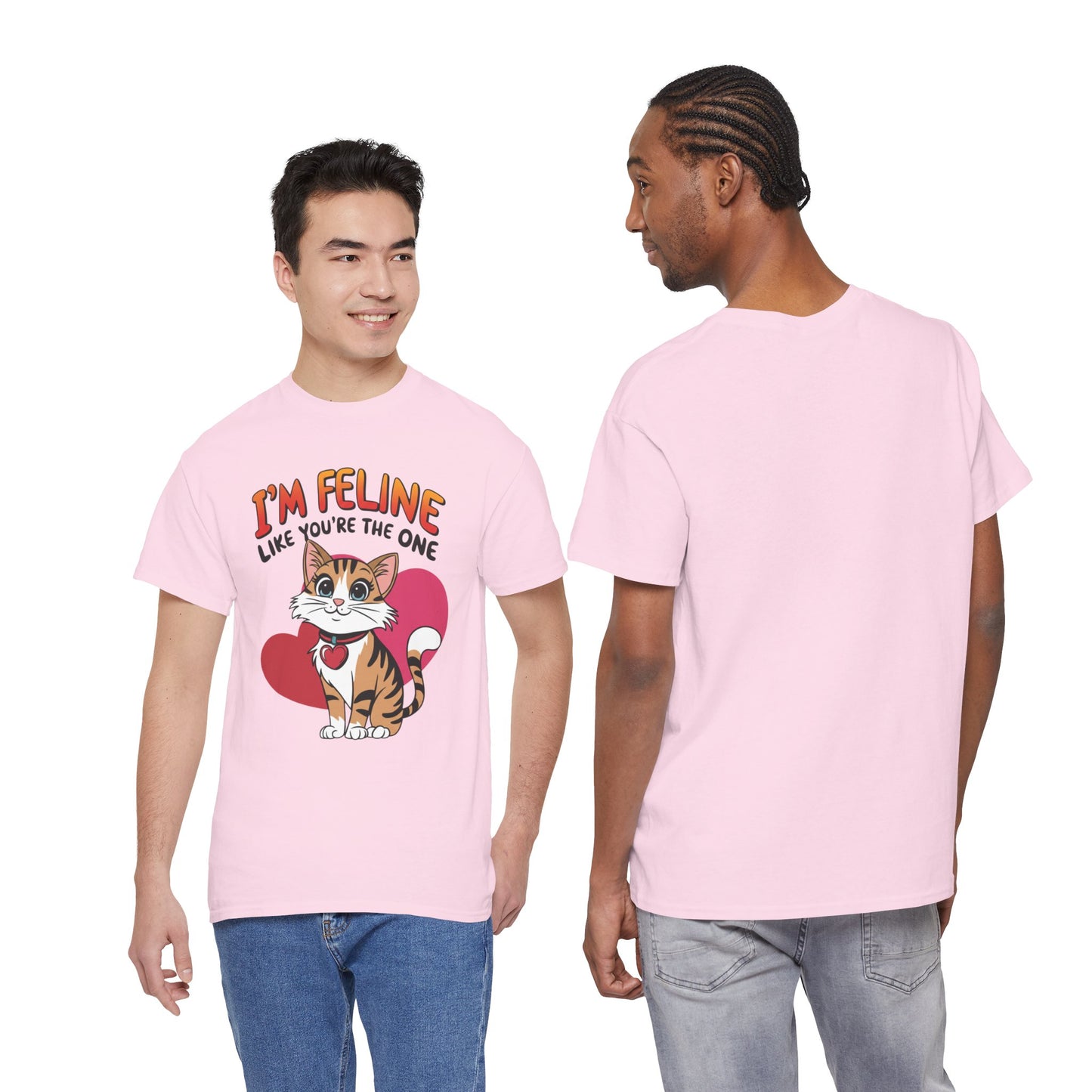 I’m Feline Like You’re The One Shirt, Cute Cat Valentine Tee, Funny Cat Love Graphic TShirt, Romantic Gift For Her Him, Cat Pun Shirt