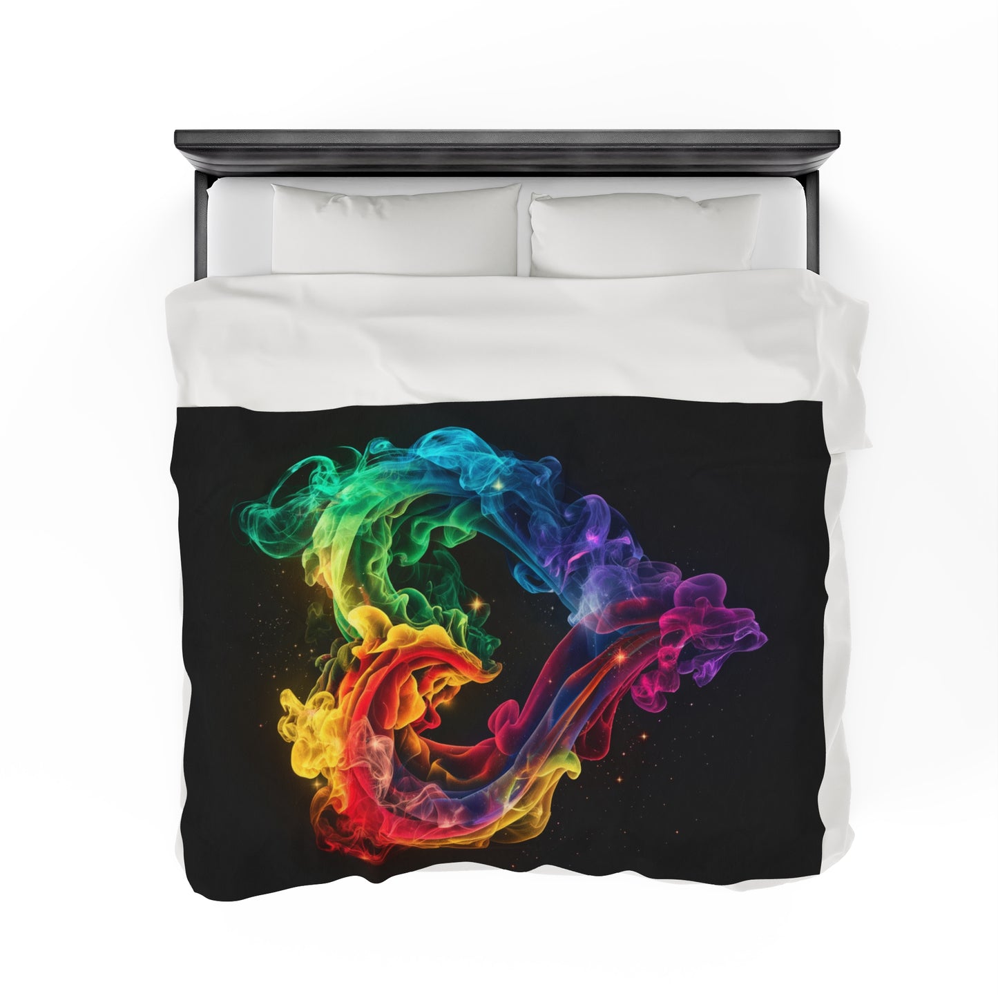 Colorful Smoke Heart Blanket
