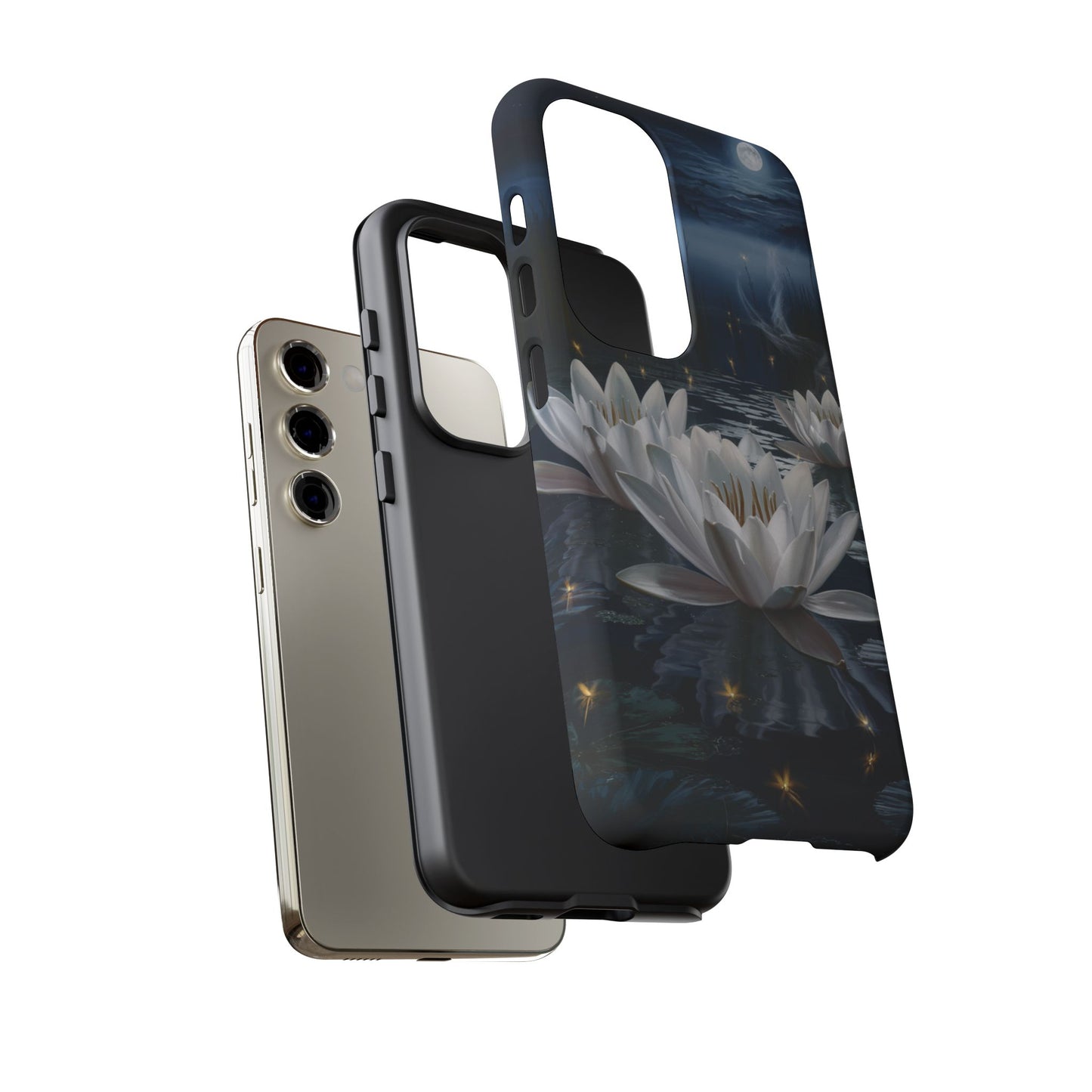 Samsung Galaxy Tough Case - Water Lillies Moonlit Sky Phone Cover