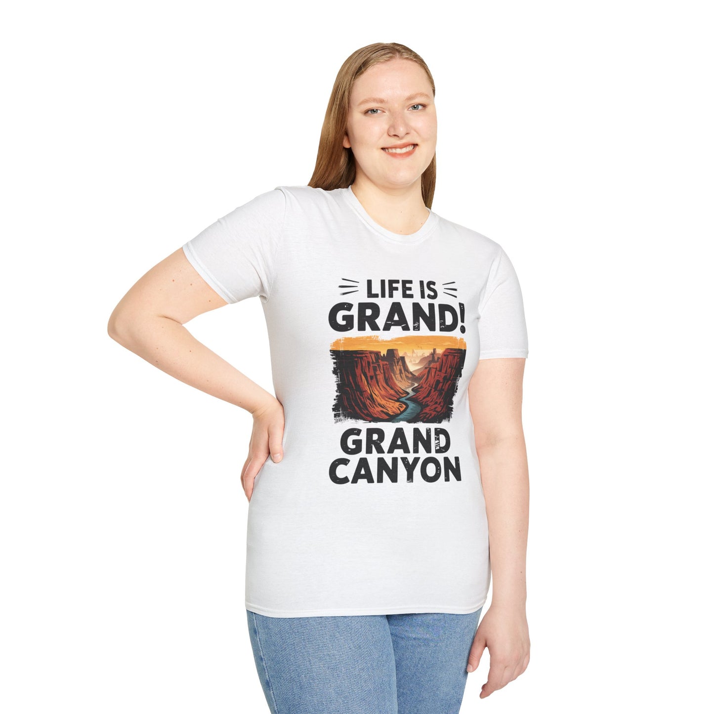 Life is Grand T-Shirt – Grand Canyon Graphic Tee | Funny National Park Shirt | Arizona Souvenir | Unisex Hiking Travel Gift Tee