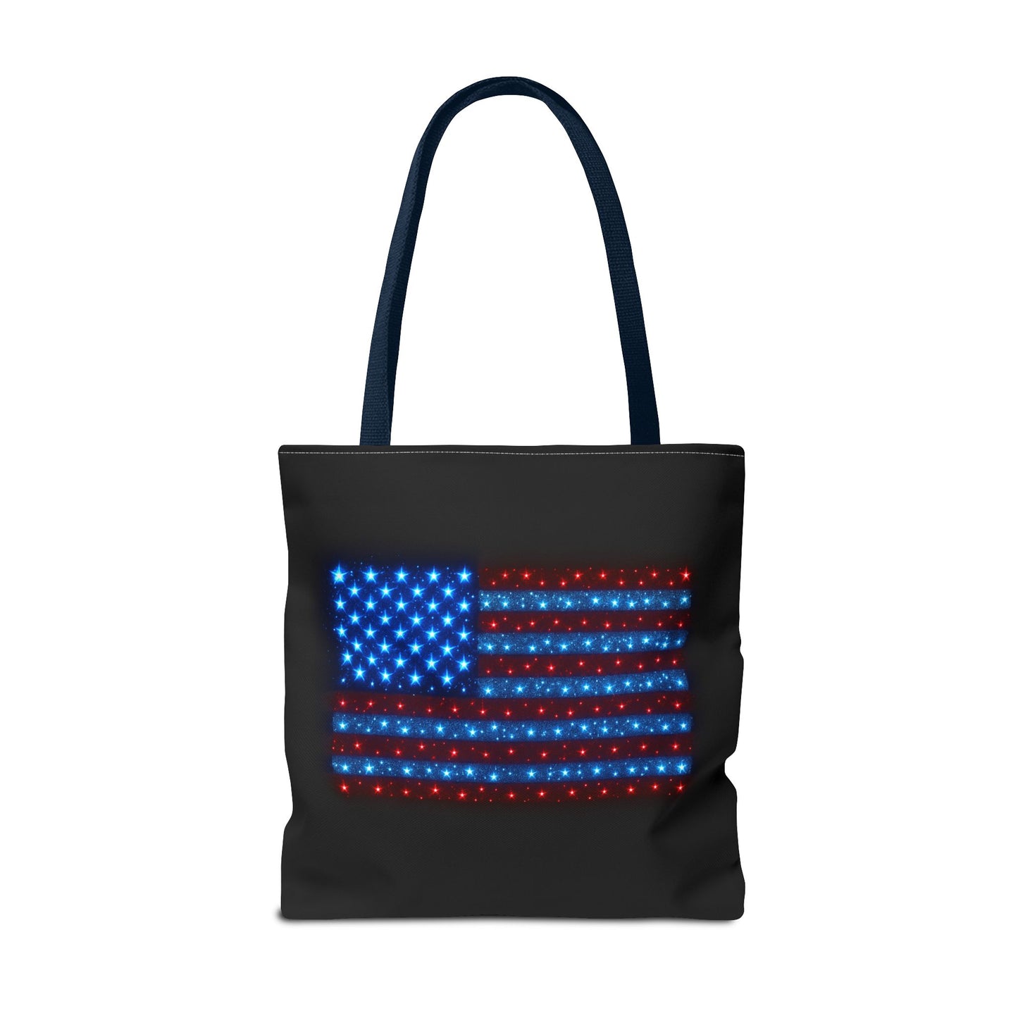 Patriotic LED American Flag Tote Bag | Red White and Blue Stars Bag | 4th of July Gift | USA Pride Reusable Tote | Independence Day Accessory