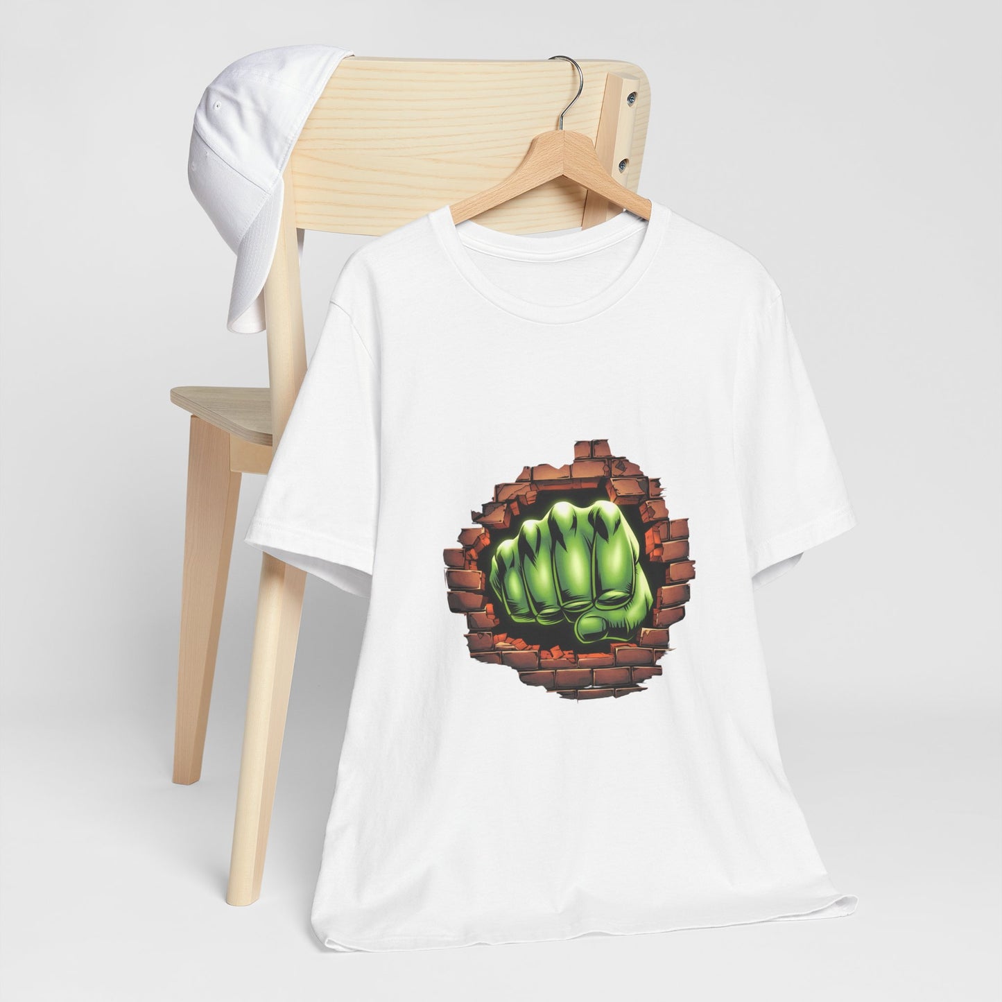 Green Hero Fist Graphic Tee – Superhero Shirt, Comic Pop Art, Gamer Gift, Y2K Dopamine Aesthetic, Funny Nerd Fashion, Unisex T‑shirt