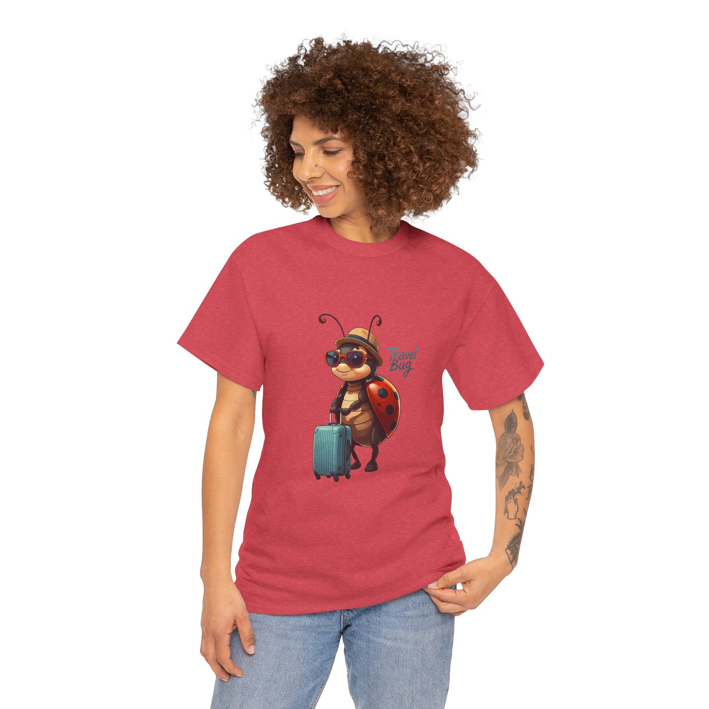 Travel Bug T-Shirt – Cute Ladybug Travel Tee | Funny Wanderlust Shirt for Travel Lovers | Unisex Graphic Tee Gift for Adventurers