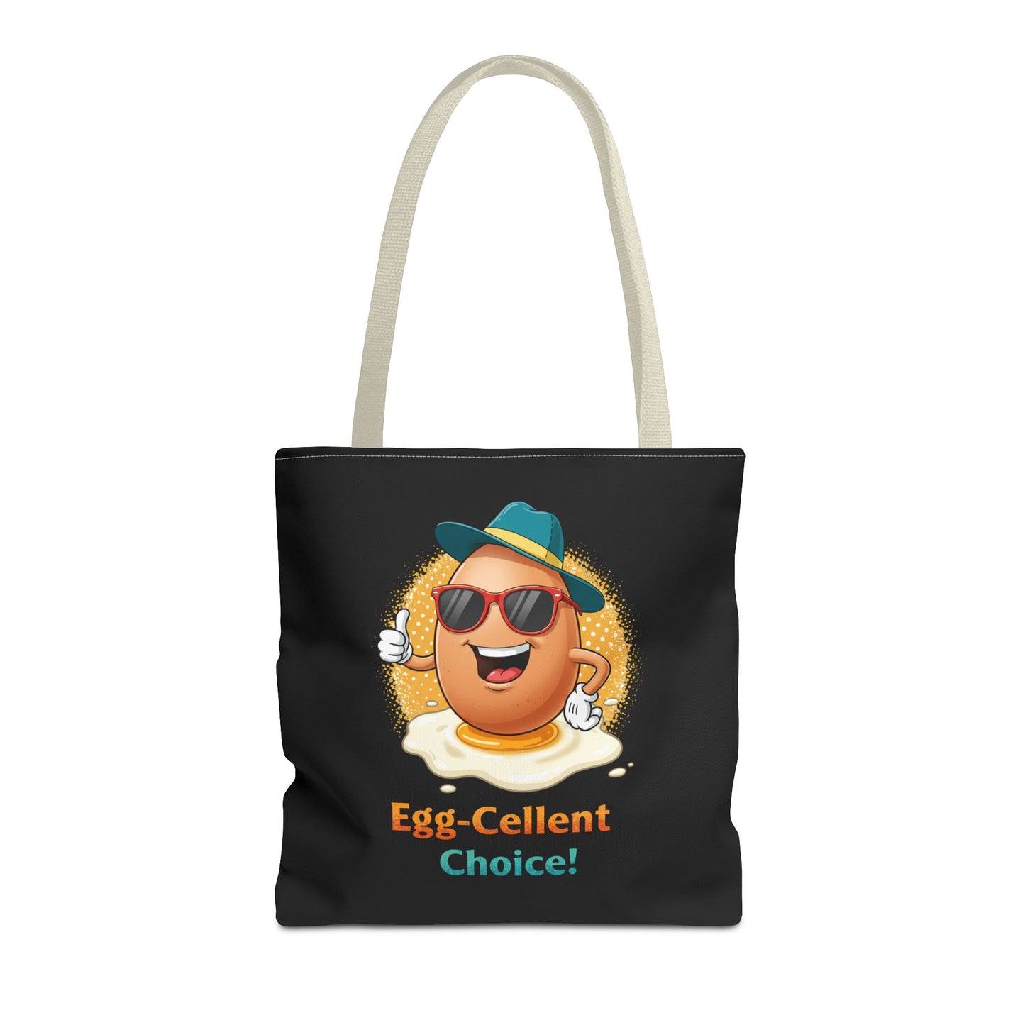 Tote Bag: Egg-Cellent Choice Thumbs Up Pun Design