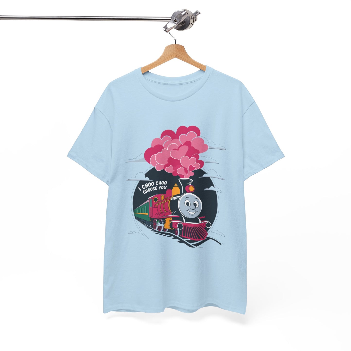 I Choo Choo Choose You Shirt, Cute Train Valentine Tee, Funny Love Graphic TShirt, Romantic Gift For Him Her, Valentine Pun Shir