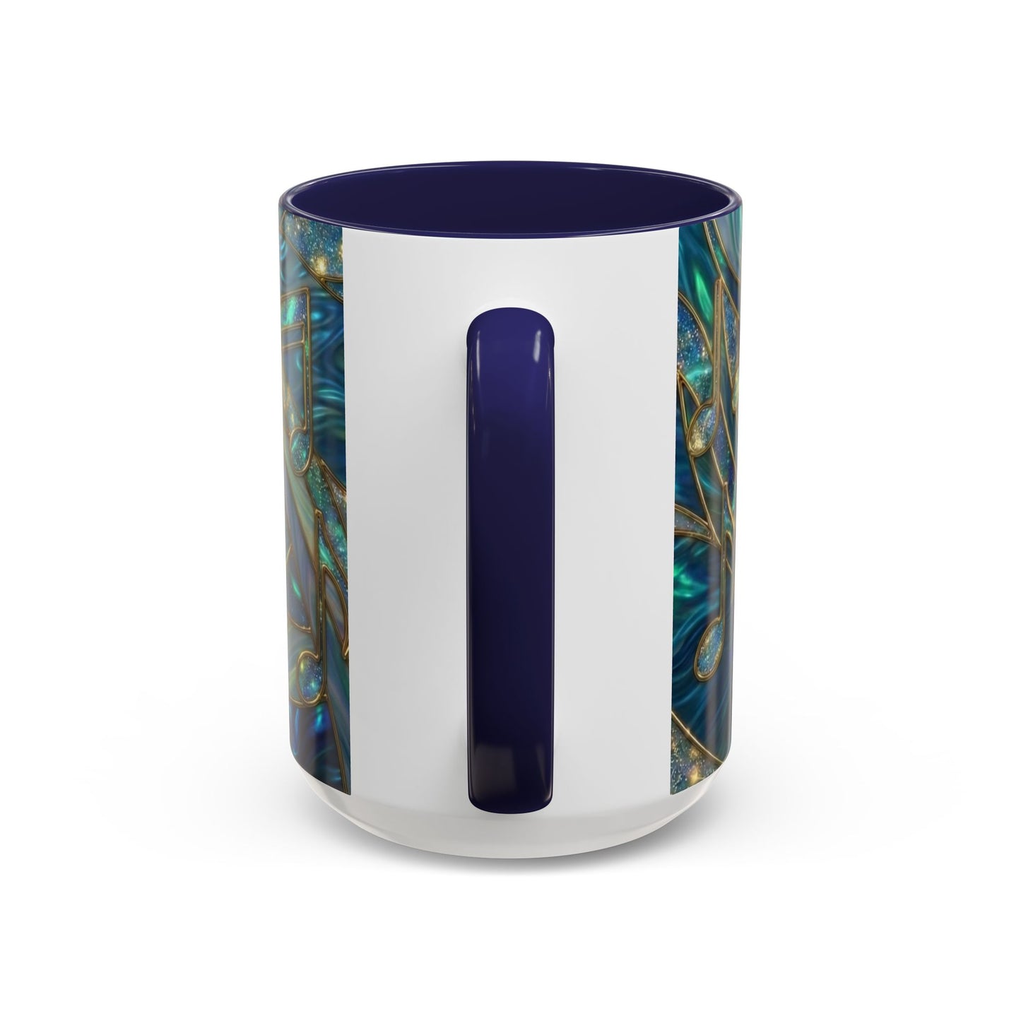 Music Notes Mug, Music Lover Coffee Cup, Stained Glass Music Mug, Musician Gift, Piano Teacher Mug, Aesthetic Music Cup