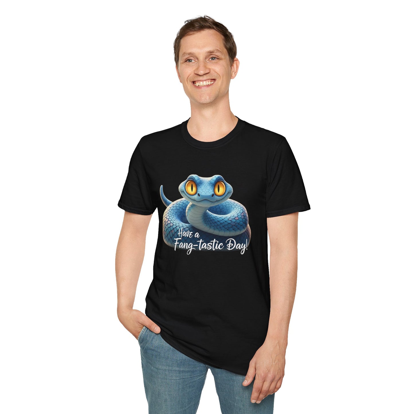 Have A Fang-tastic Day Snake T-Shirt, Funny Reptile Tee, Cute Snake Lover Gift, Animal Pun Shirt, Humor Top For Her Or Him