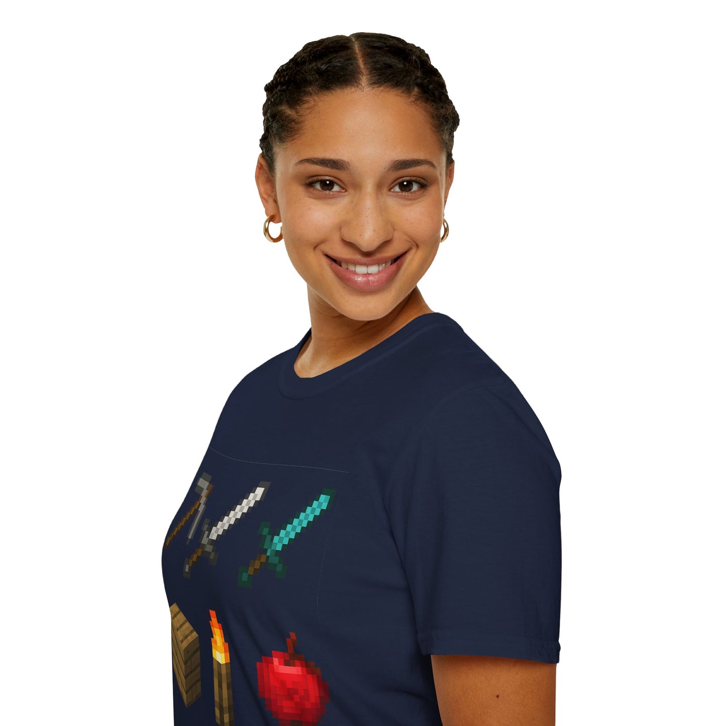 Pixel Tools & Items T-Shirt | Retro Pixel Art Gaming Tee, 8-Bit Gamer Shirt, Pixel Weapons & Supplies Top, Video Game Lover Gift Unisex