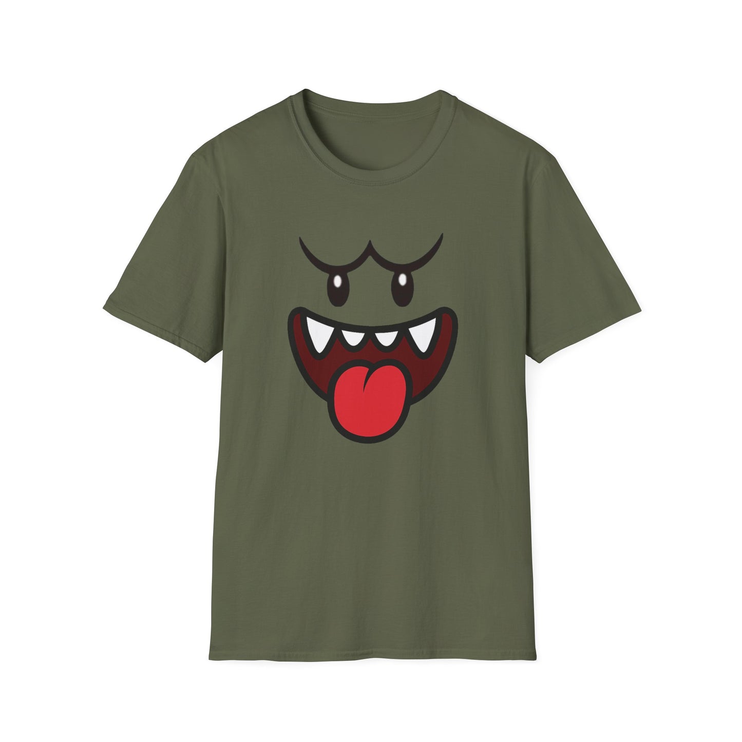 Ghost Face Graphic T-Shirt – Funny Spooky Cute Retro Halloween Tee, Y2K Nostalgia Bold Design, Soft Cotton, Fall Gift Shirt