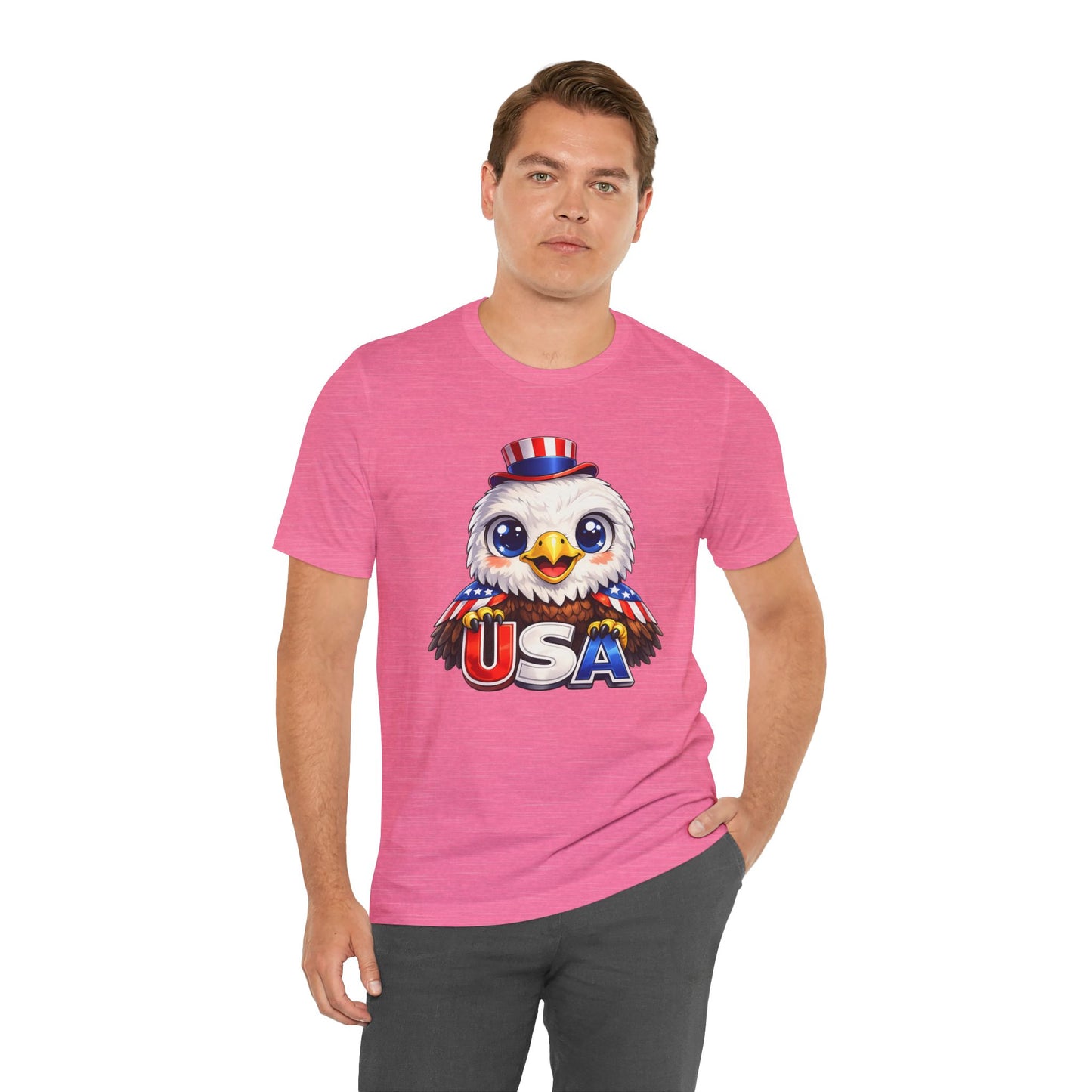 Cute USA Eagle Shirt, Patriotic Eagle T Shirt, Fourth Of July Shirt, American Flag Eagle Tee, Freedom Graphic Shirt, USA Pride Top