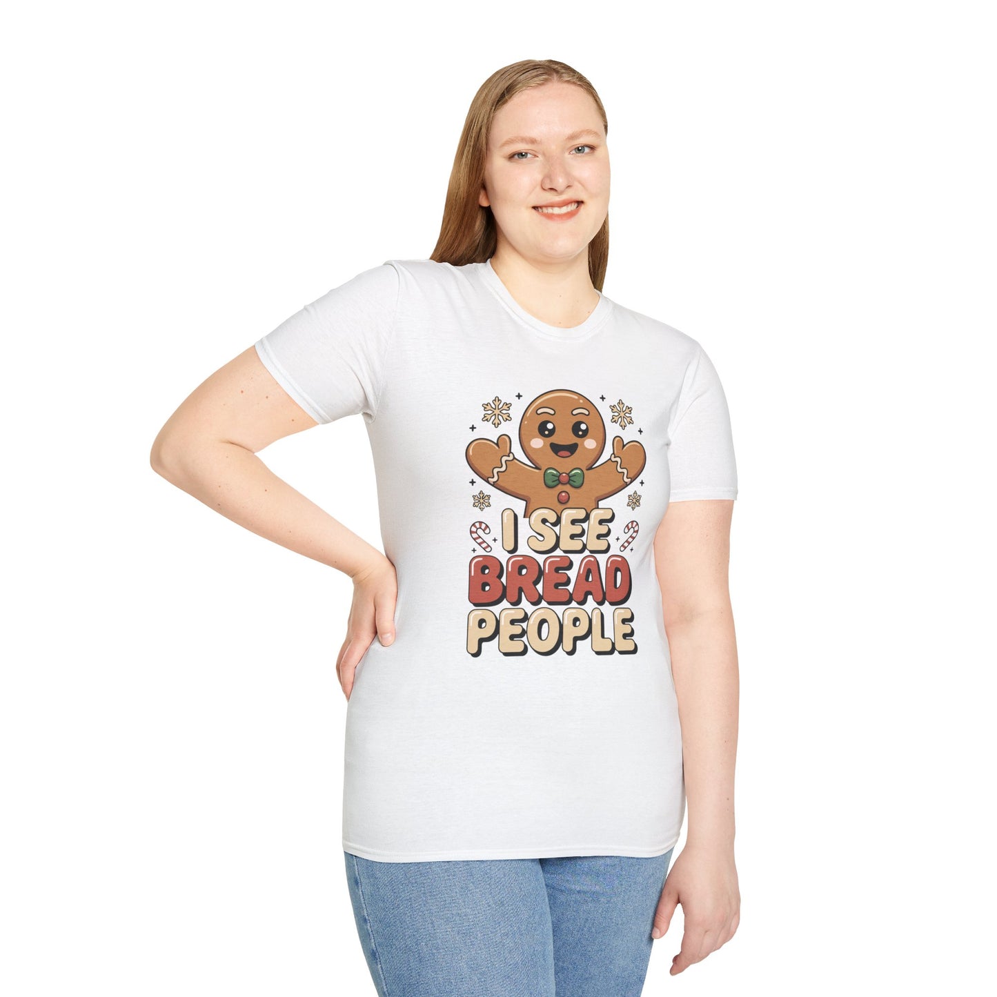 I See Bread People Shirt, Gingerbread Man Christmas Tee, Funny Holiday Baking Shirt, Cute Gingerbread Cookie TShirt, Xmas Humor Shirt, Food Pun Tee