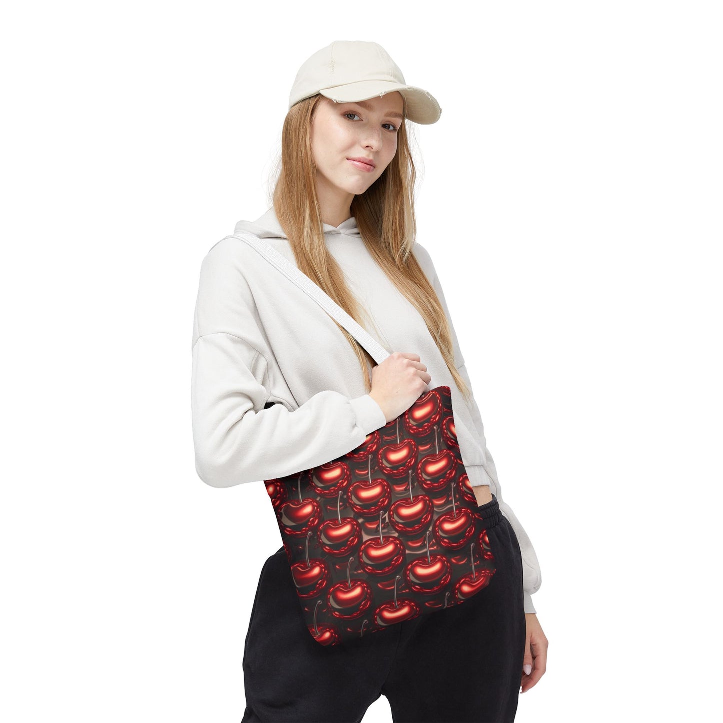 Cherry Tile Tote Bag