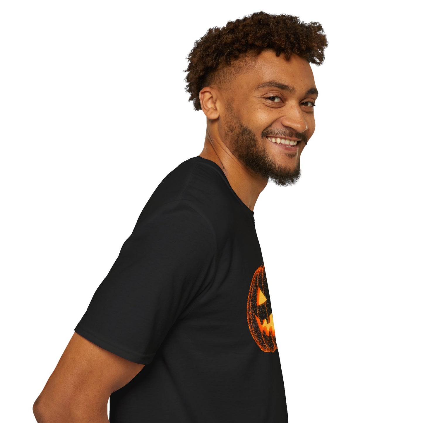 Bioluminescent Jack-O'-Lantern Halloween Shirt - Glowing Pumpkin Face Tee, Spooky Fall T-Shirt, Halloween Party Shirt, Unisex Fit