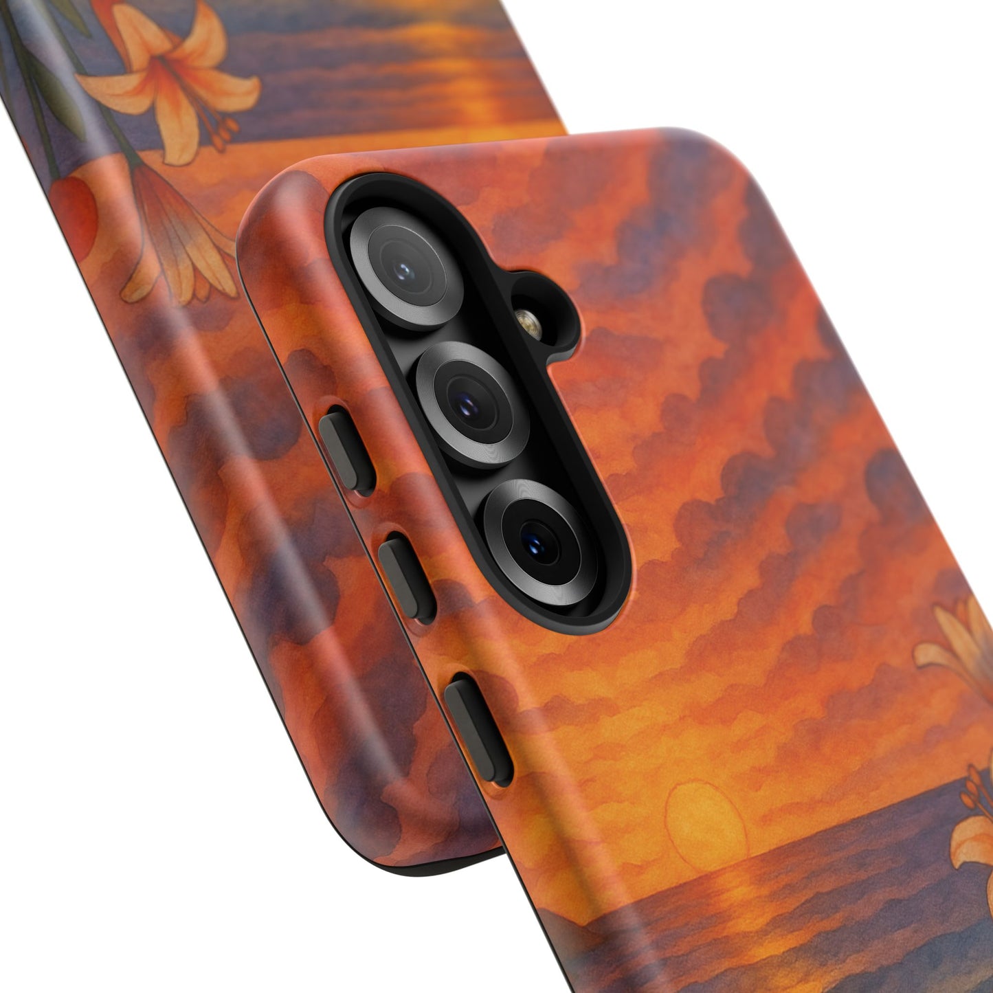 Samsung Case - Floral Ocean Sunset Watercolor Nautical Phone Case Beach Samsung Case Ocean Sunset Theme