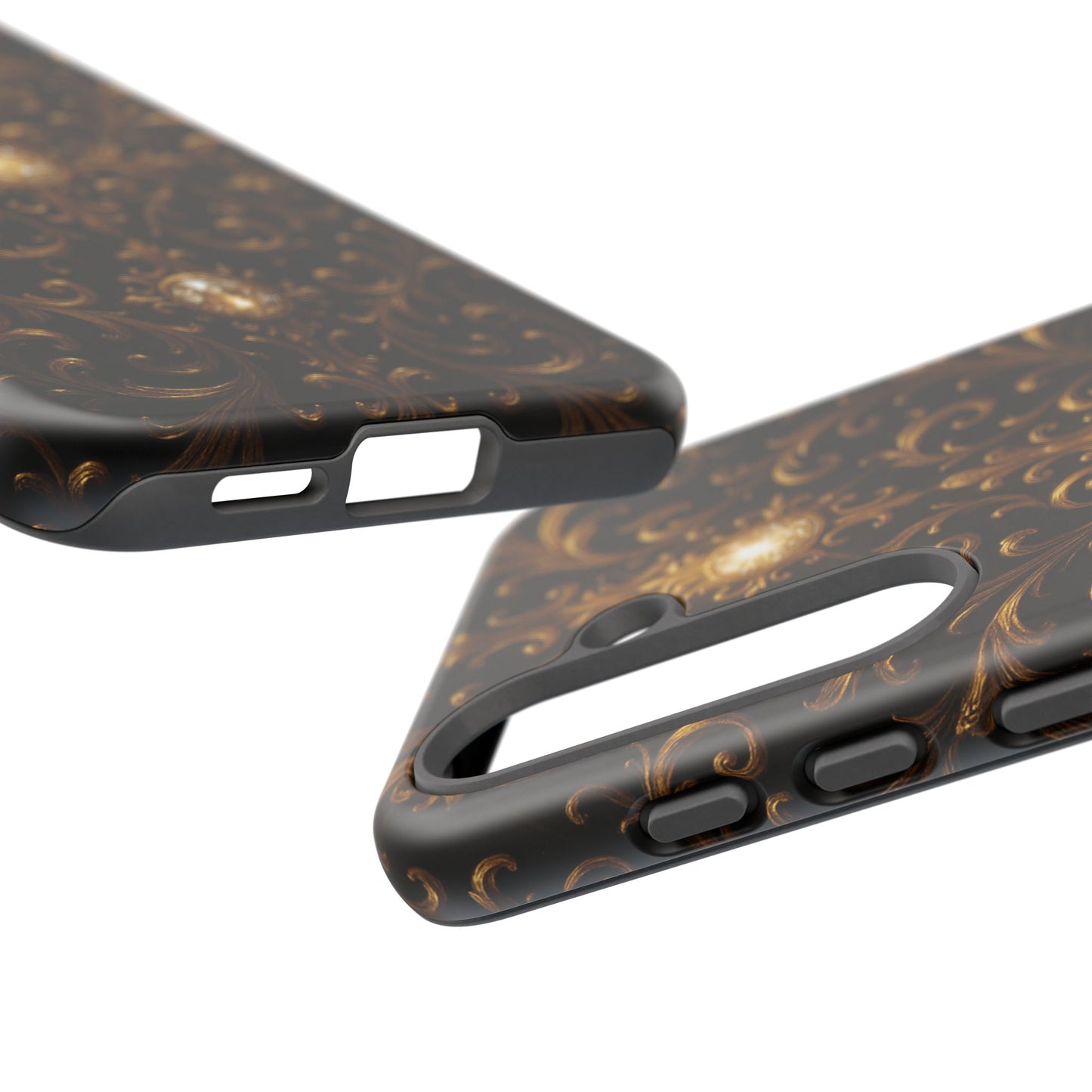 Luxury Baroque Samsung Case – Elegant Gold Ornate Floral Phone Cover for Galaxy