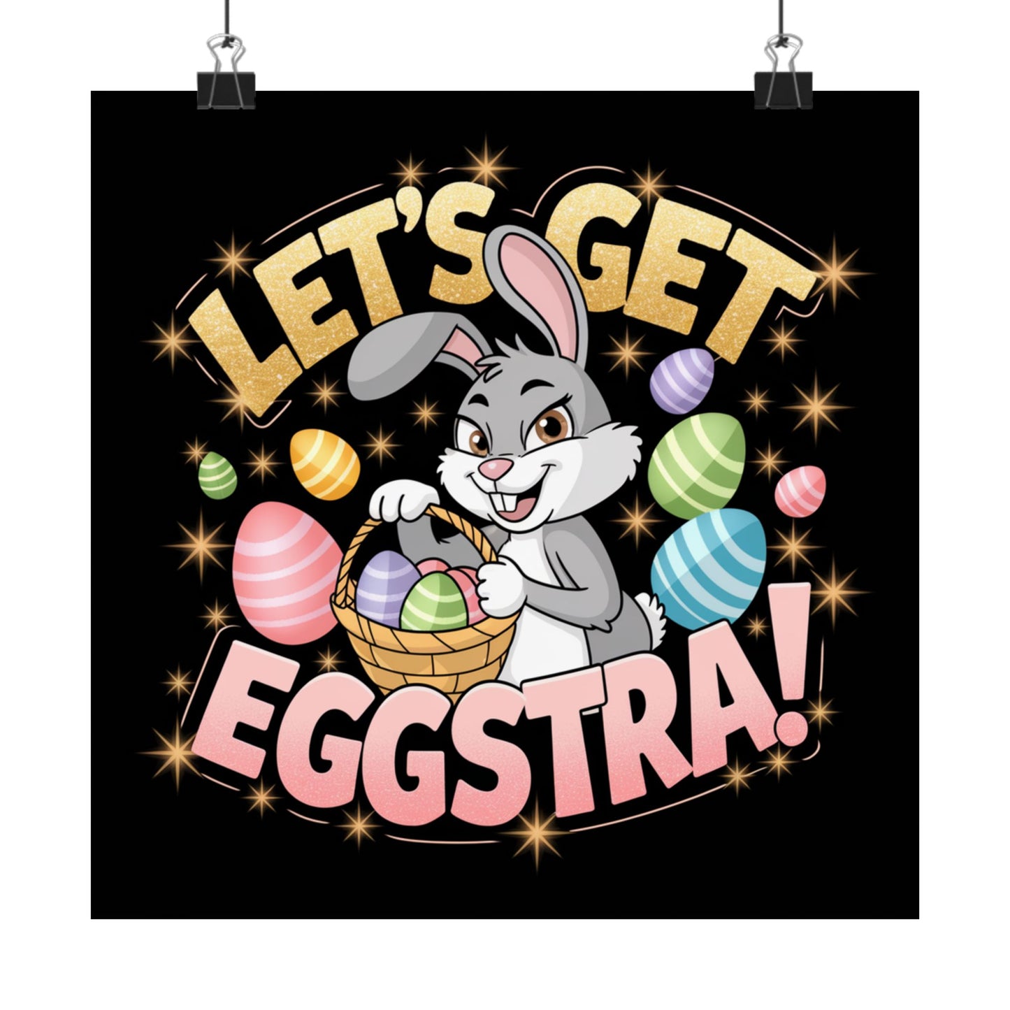 Easter Bunny Party Poster Easter Poster Easter Bunny Art Easter Decor